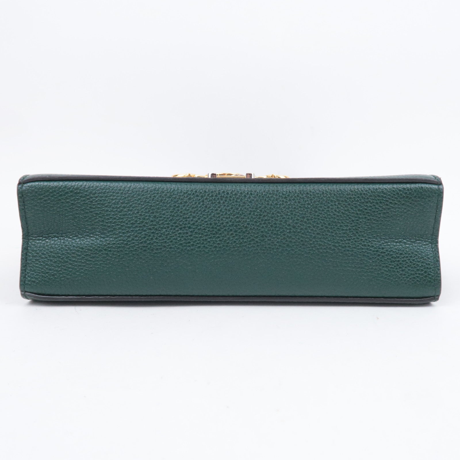 GUCCI Zumi Leather Shoulder Bag Green 576388