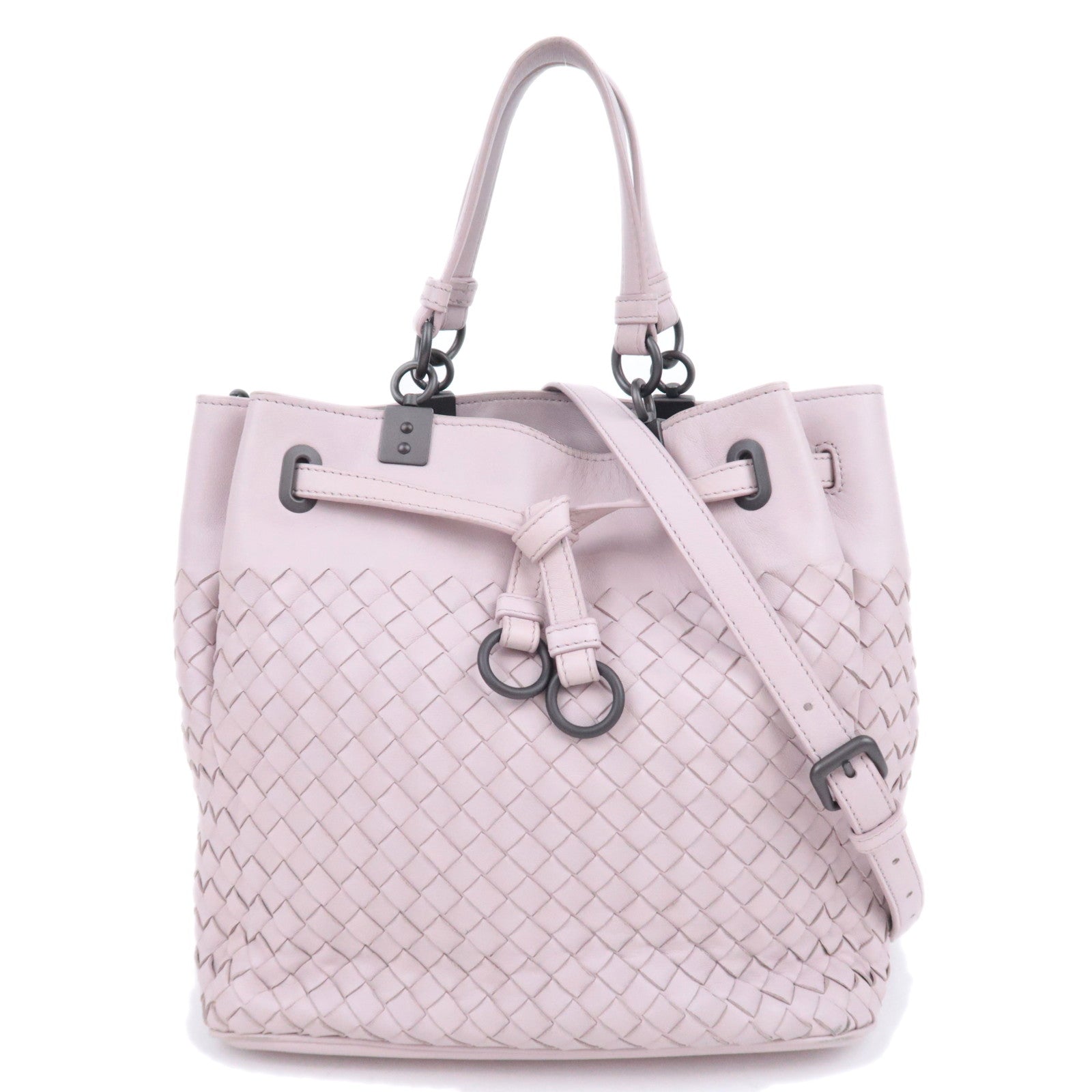 BOTTEGA VENETA Intrecciato Leather 2Way Handbag Greige91088