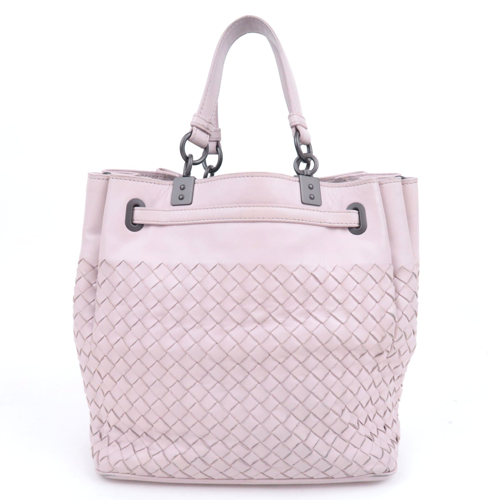 BOTTEGA VENETA Intrecciato Leather 2Way Handbag Greige