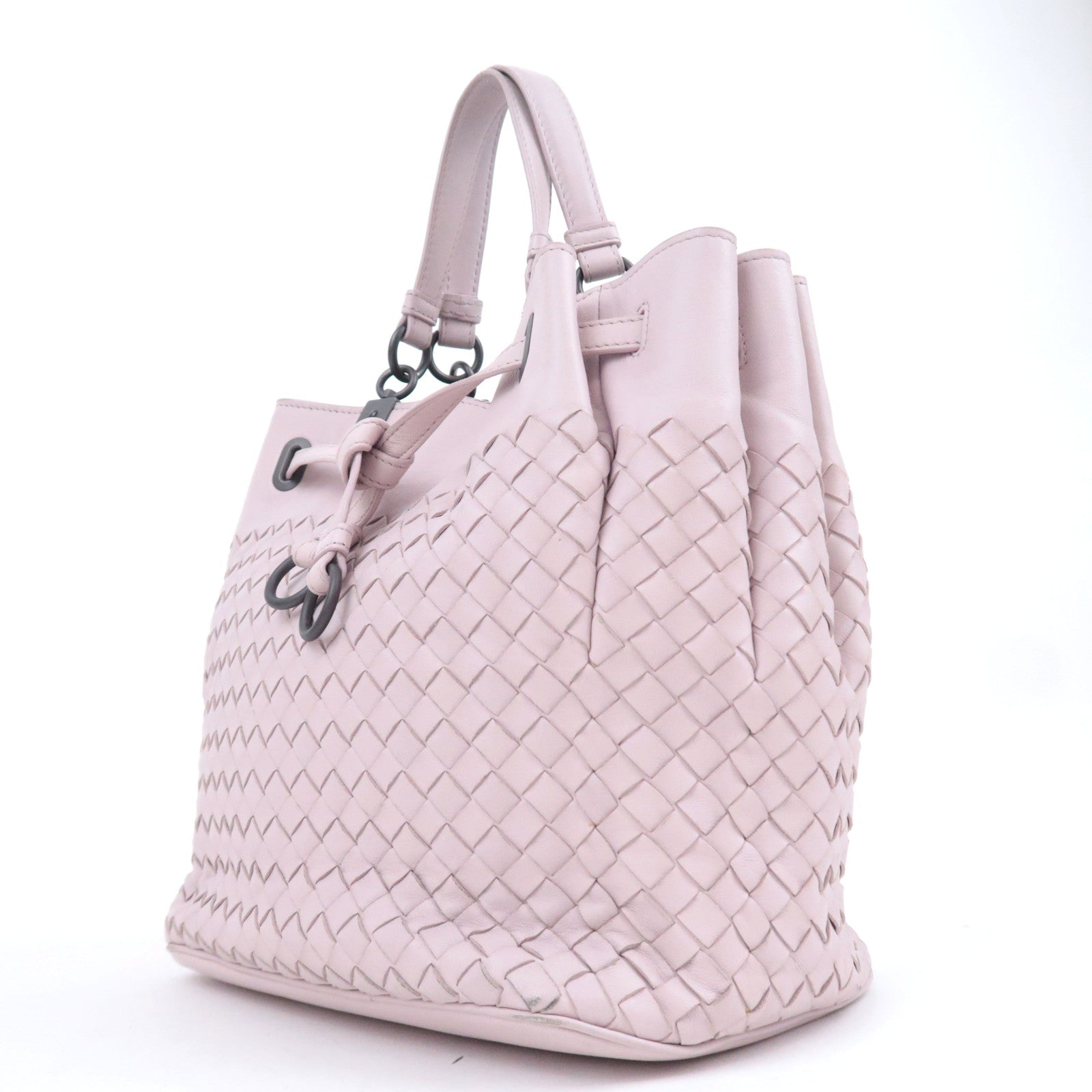 BOTTEGA VENETA Intrecciato Leather 2Way Handbag Greige