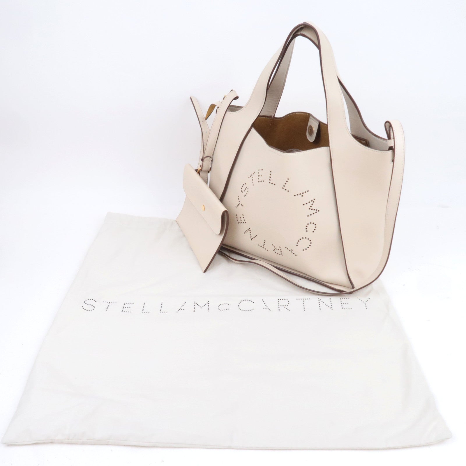 Stella McCartney 2Way Tote Bag Vegan Leather Light Beige
