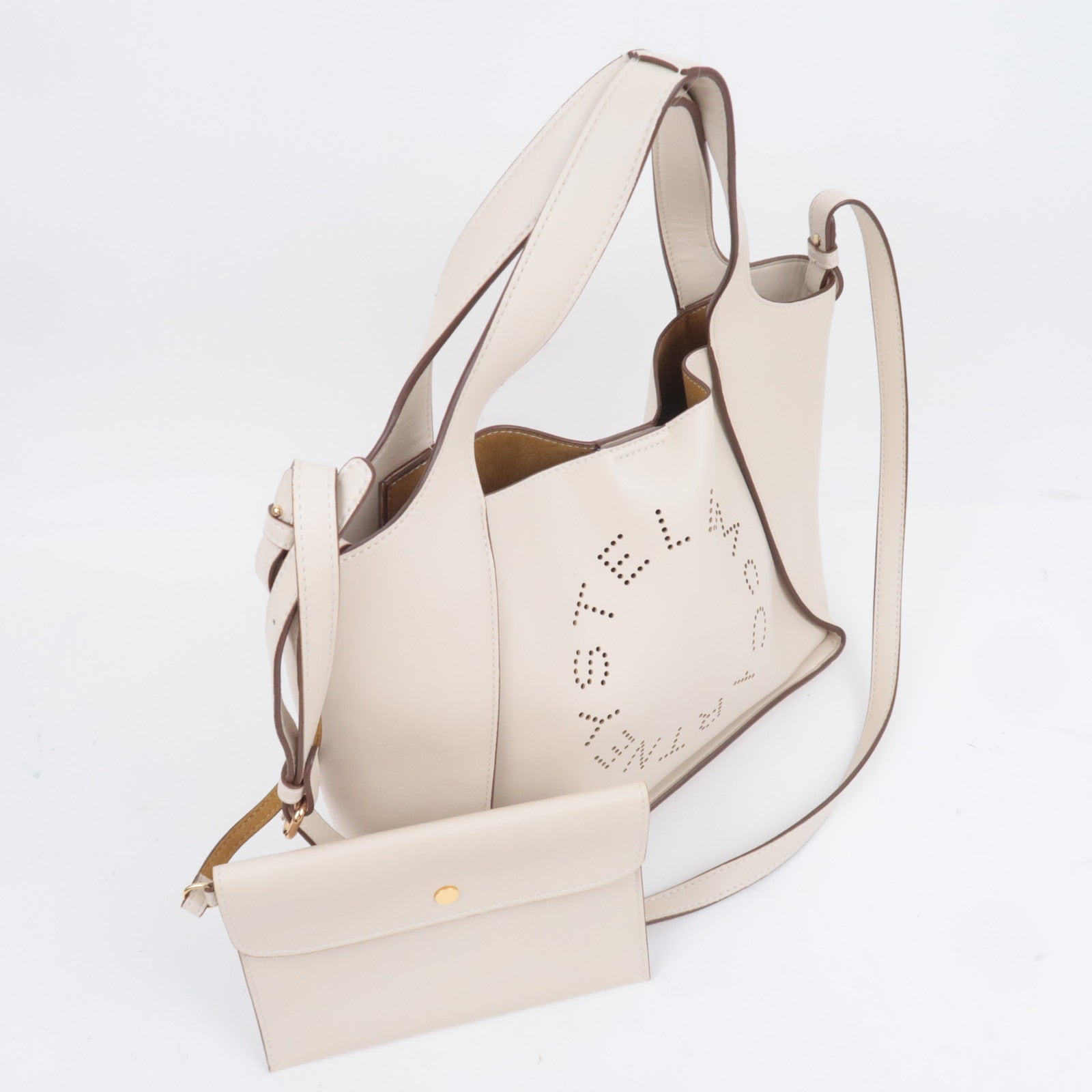 Stella McCartney 2Way Tote Bag Vegan Leather Light Beige