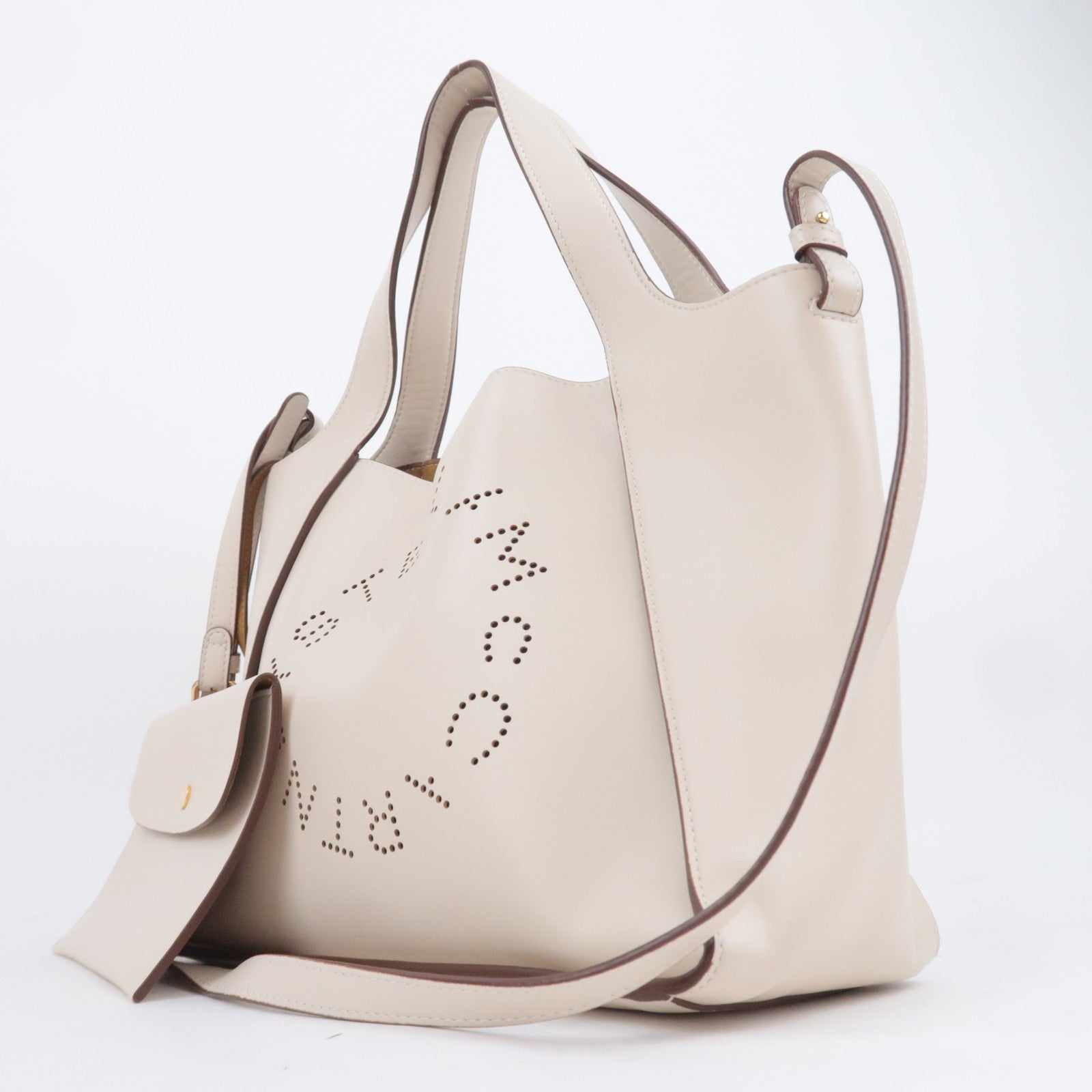 Stella McCartney 2Way Tote Bag Vegan Leather Light Beige