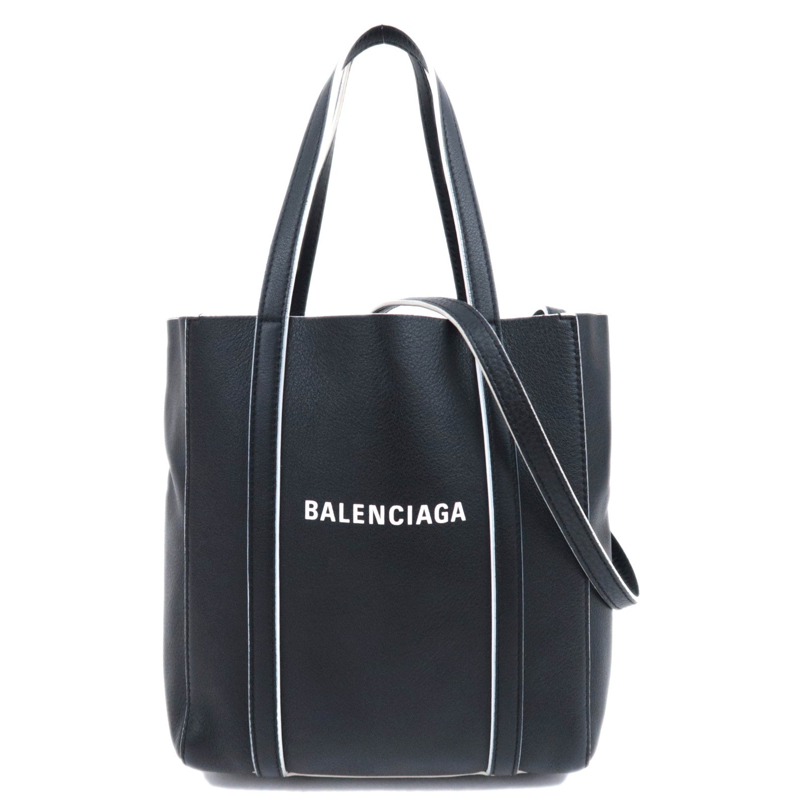 BALENCIAGA Everyday Tote XXS 2Way Leather Hand Bag Black 55181591092