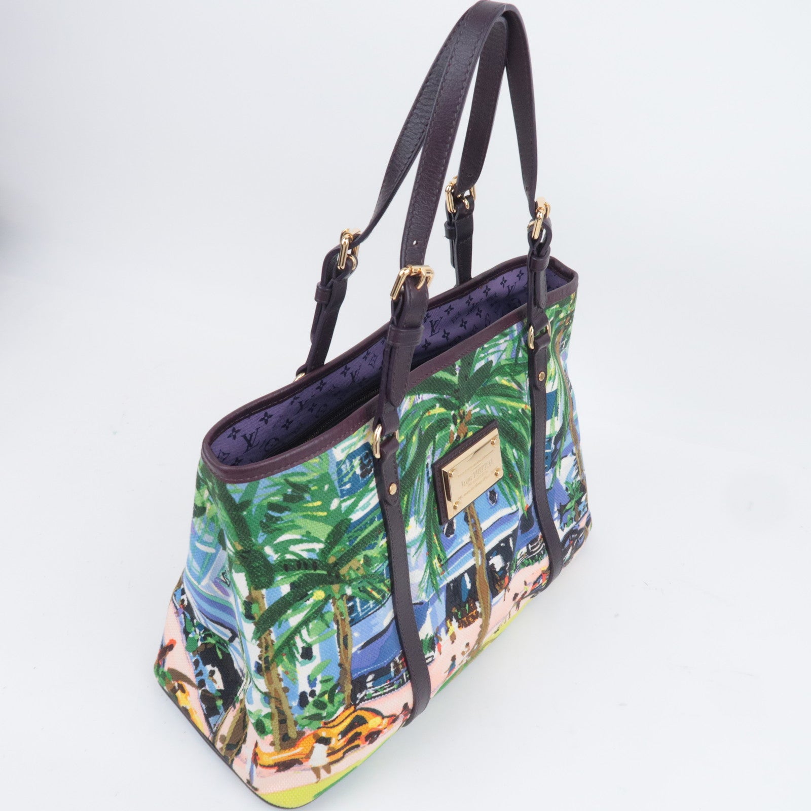 Louis Vuitton Ailleurs Cabas PM Promenade Canvas Leather Tote Bag Multicolor M93771