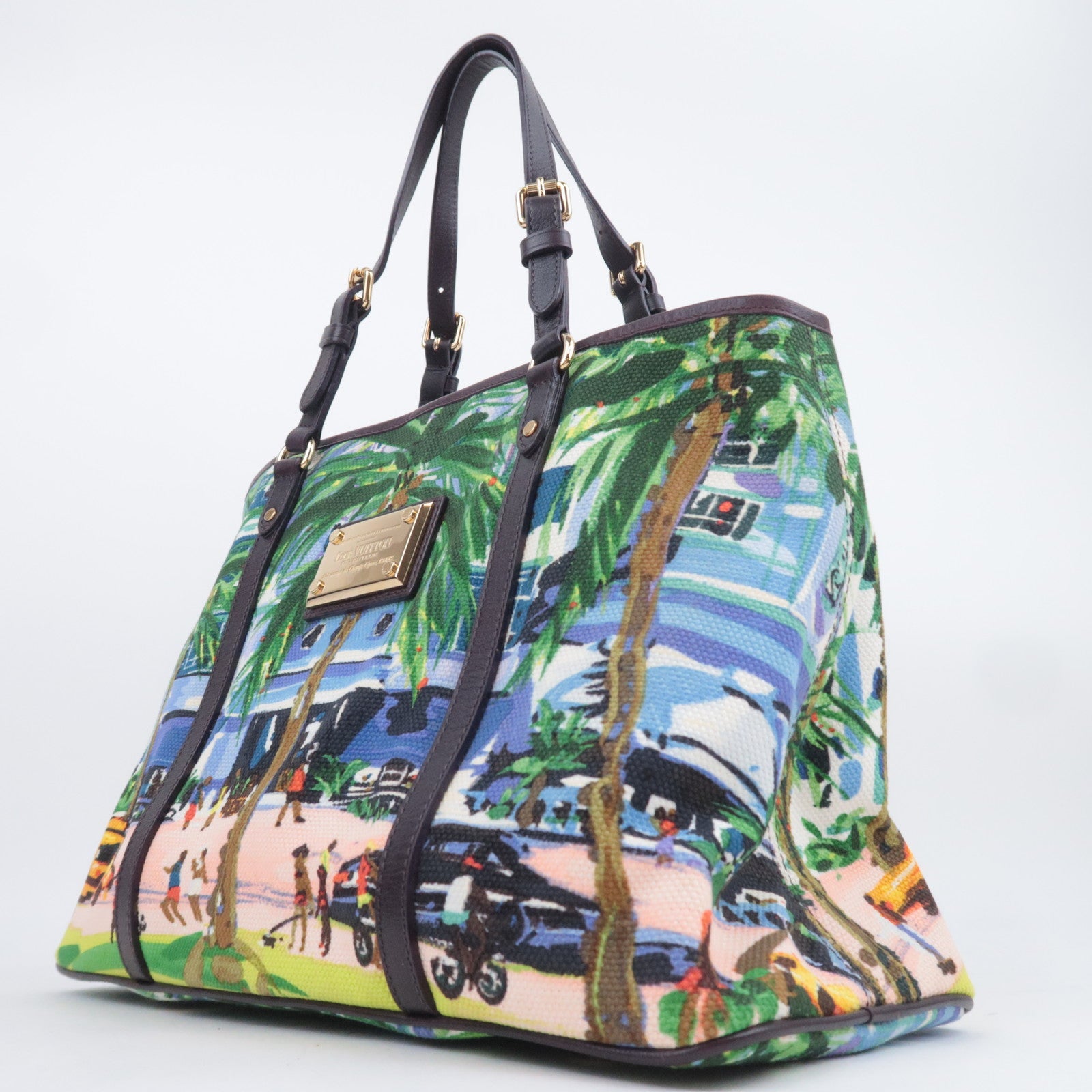 Louis Vuitton Ailleurs Cabas PM Promenade Canvas Leather Tote Bag Multicolor M93771