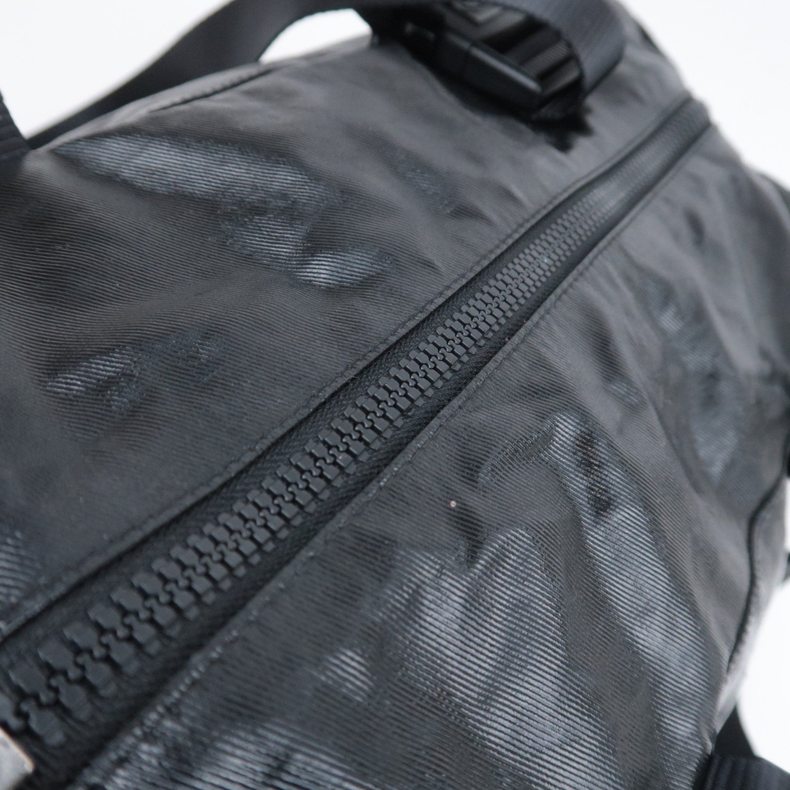 CHANEL Chanel Sports Boston Bag Coated Canvas Black