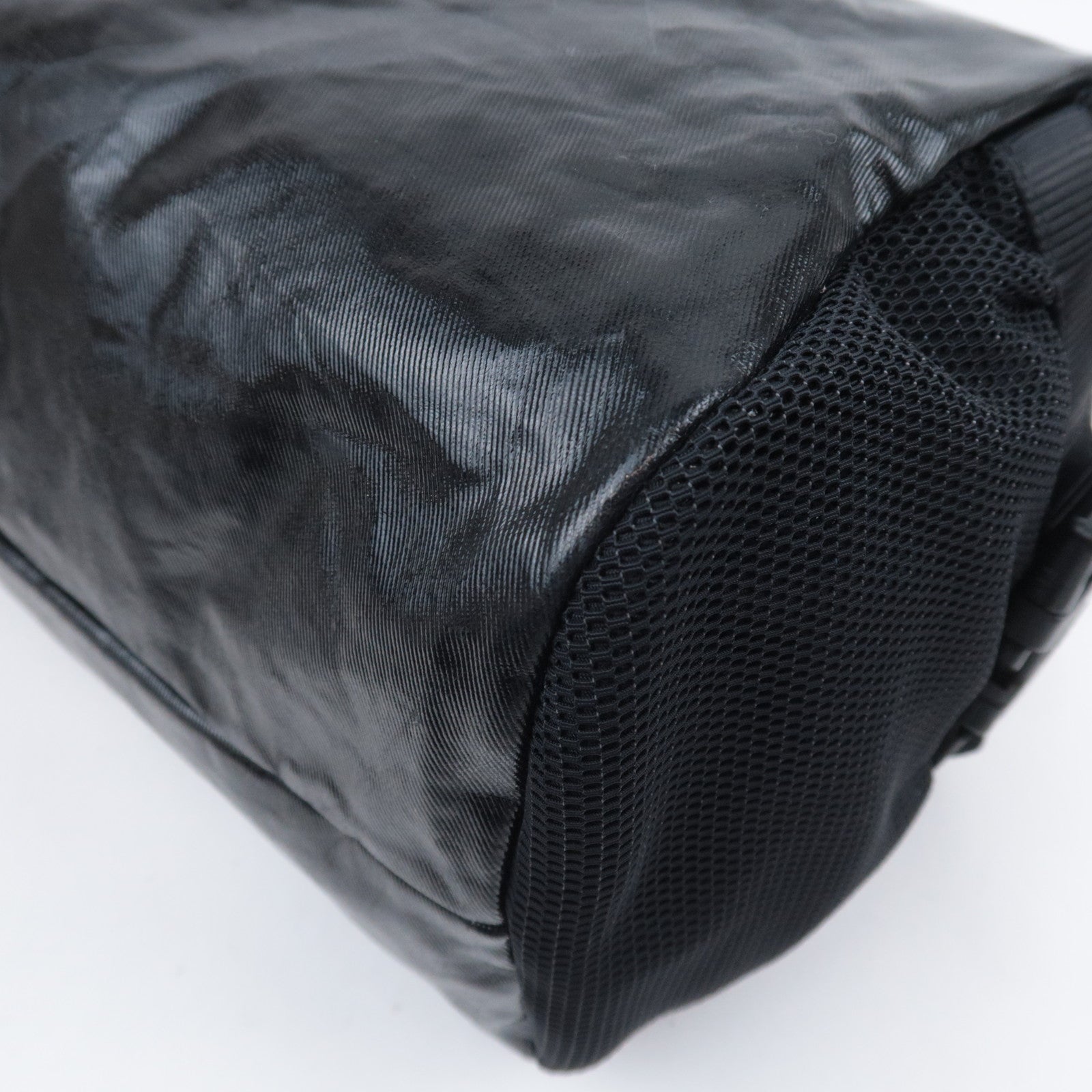 CHANEL Chanel Sports Boston Bag Coated Canvas Black