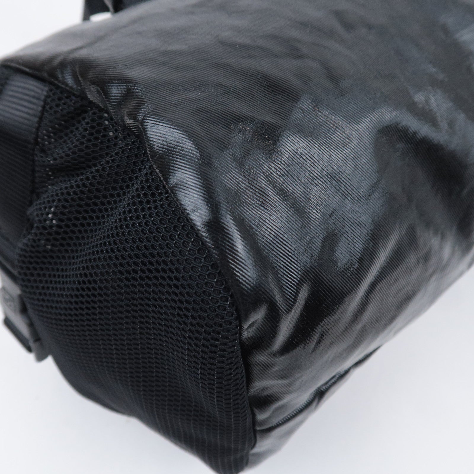 CHANEL Chanel Sports Boston Bag Coated Canvas Black