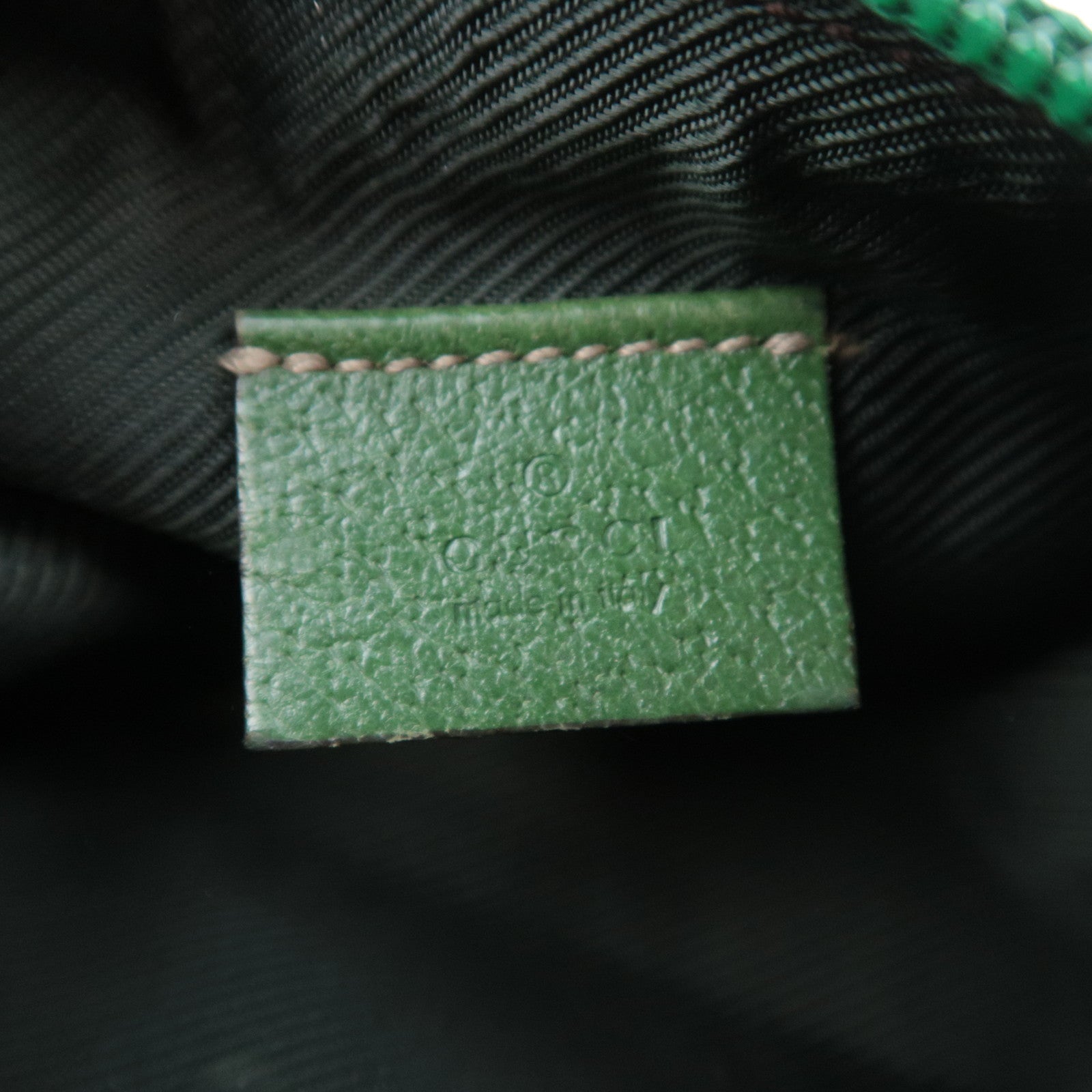 GUCCI GG Canvas Small Cosmetic Pouch Beige Green 29596