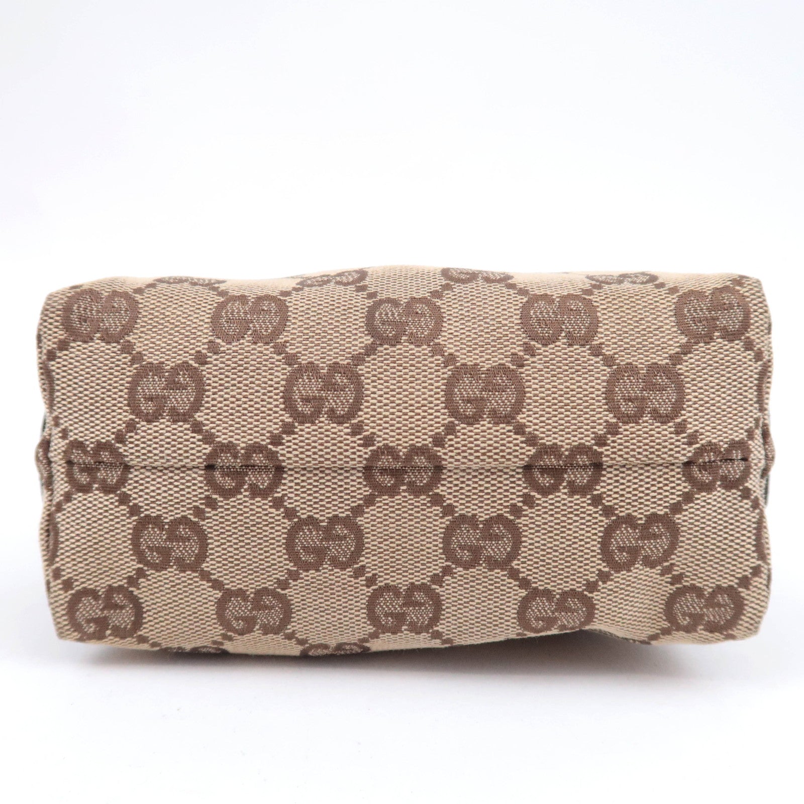 GUCCI GG Canvas Small Cosmetic Pouch Beige Green 29596