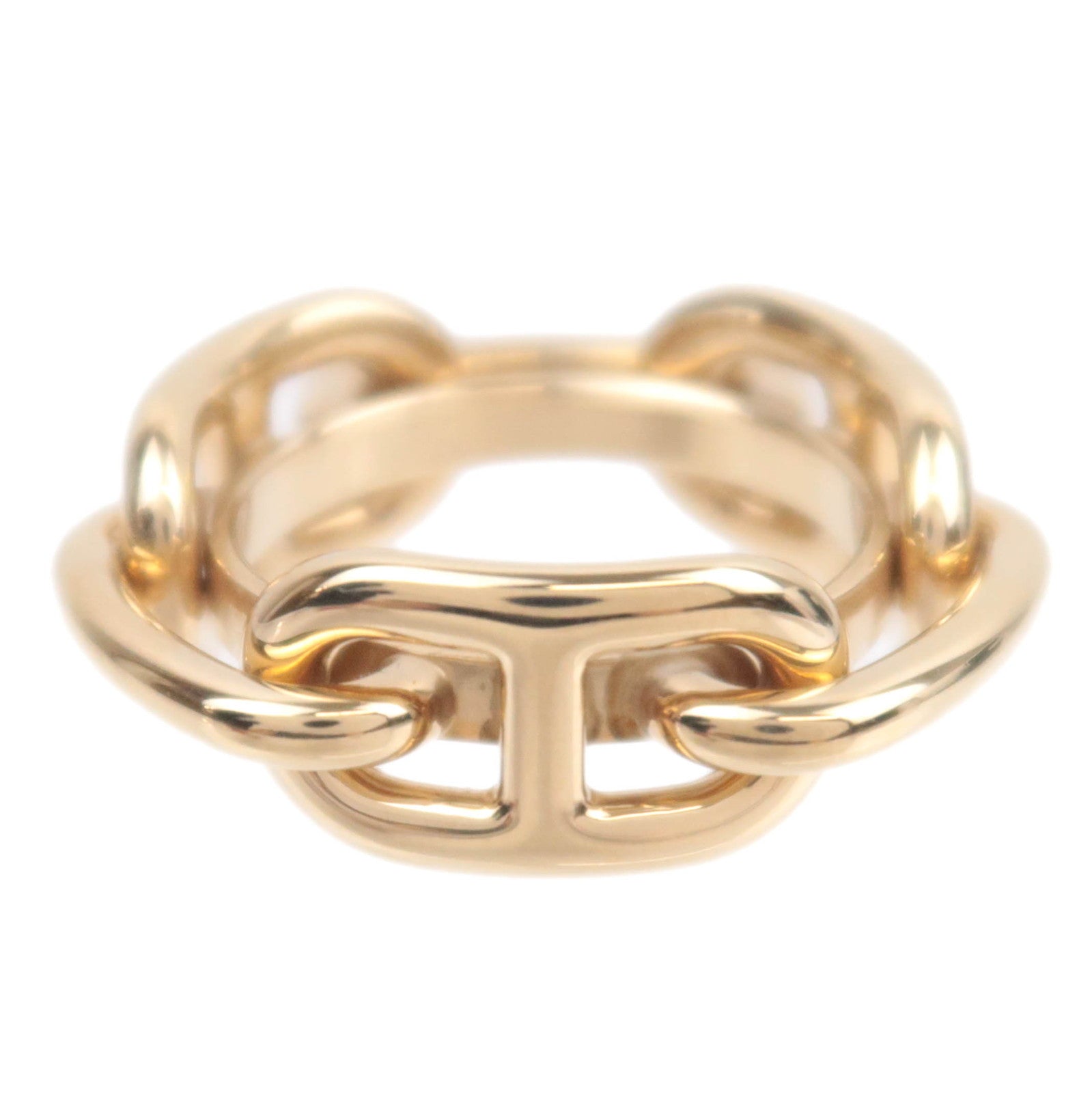 HERMES Chaine D'Ancre Scarf Ring Gold Color91116