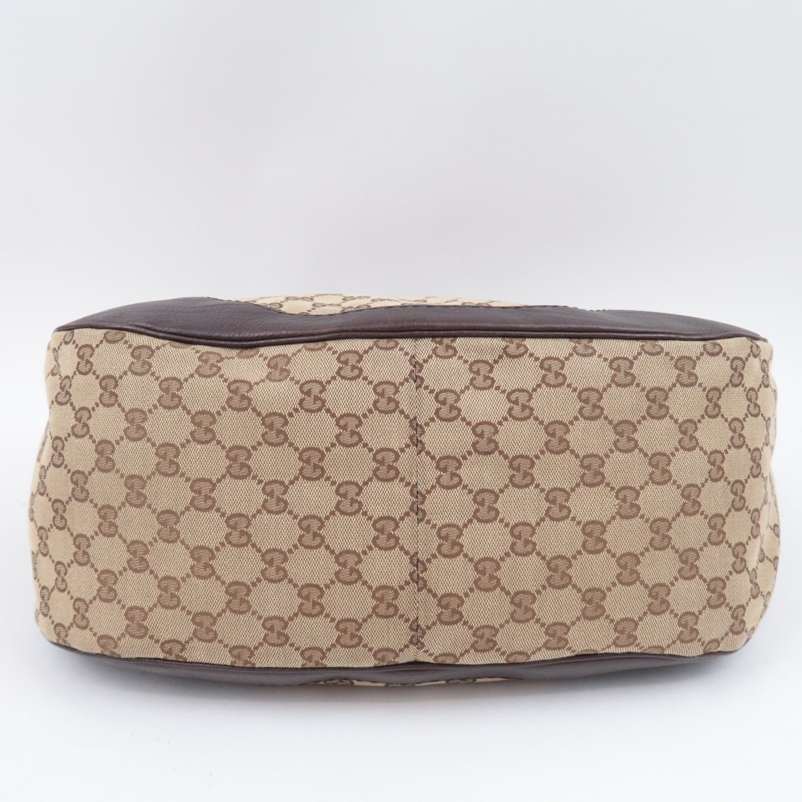 GUCCI Charlotte GG Canvas Shoulder Bag Beige Brown 203504