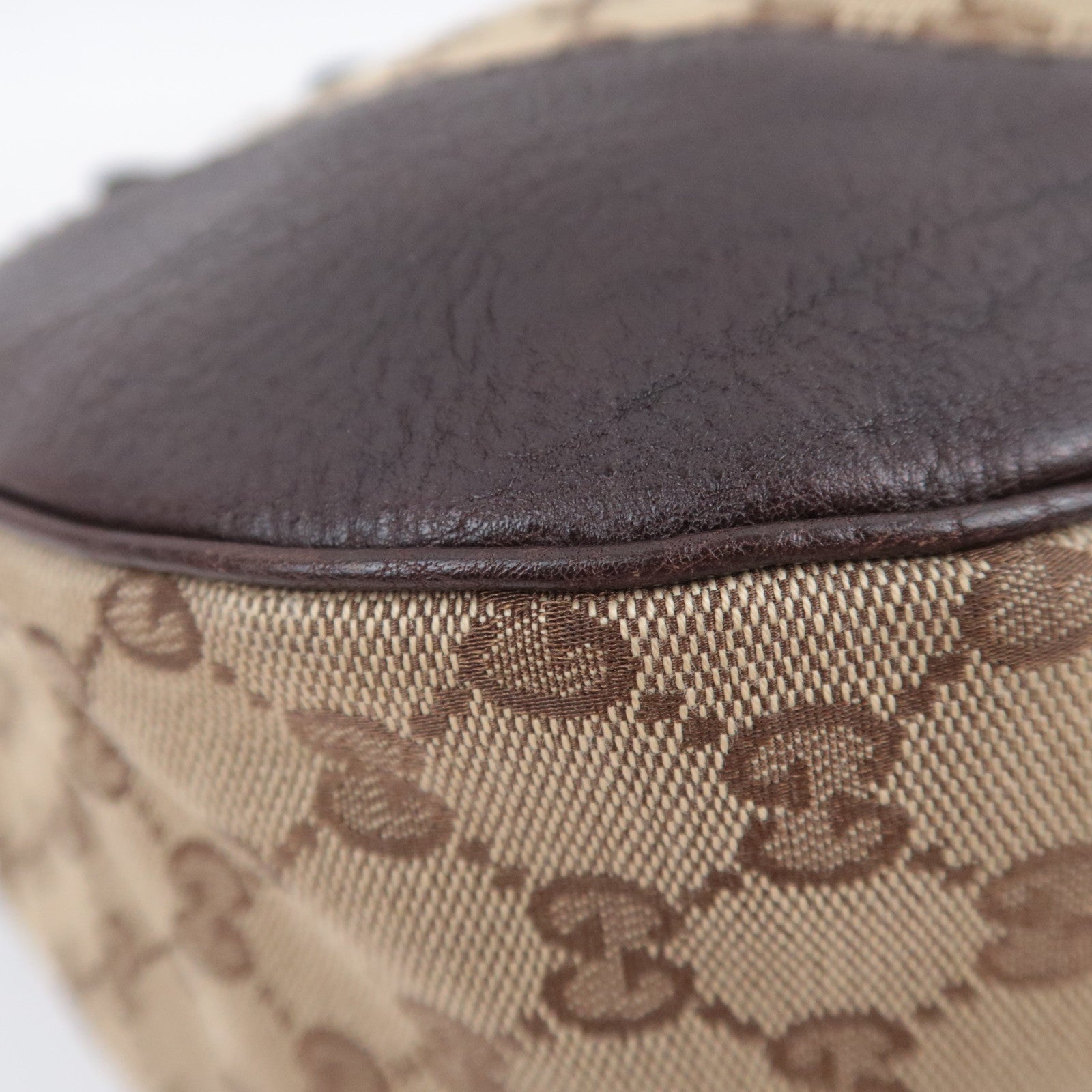 GUCCI Charlotte GG Canvas Shoulder Bag Beige Brown 203504