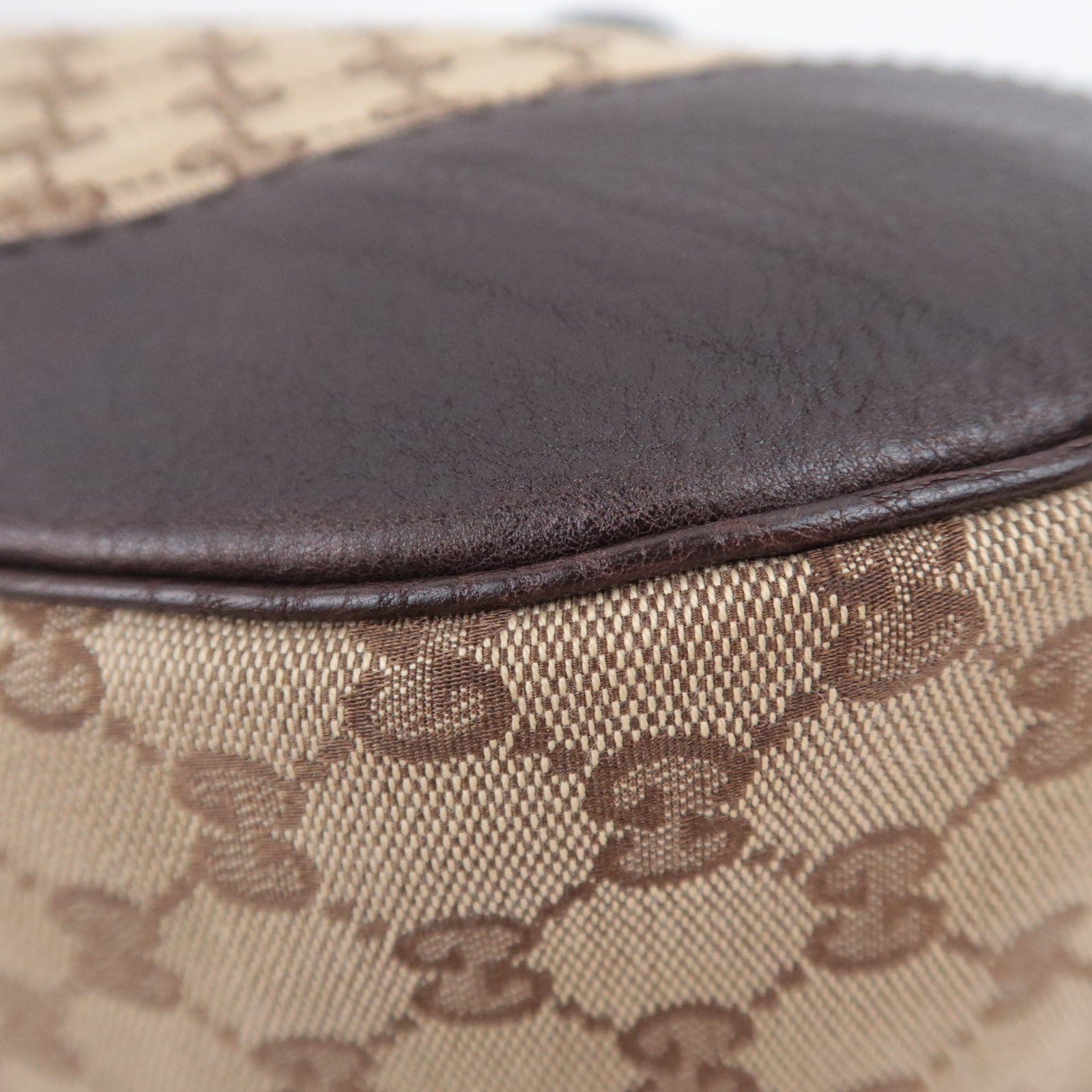 GUCCI Charlotte GG Canvas Shoulder Bag Beige Brown 203504