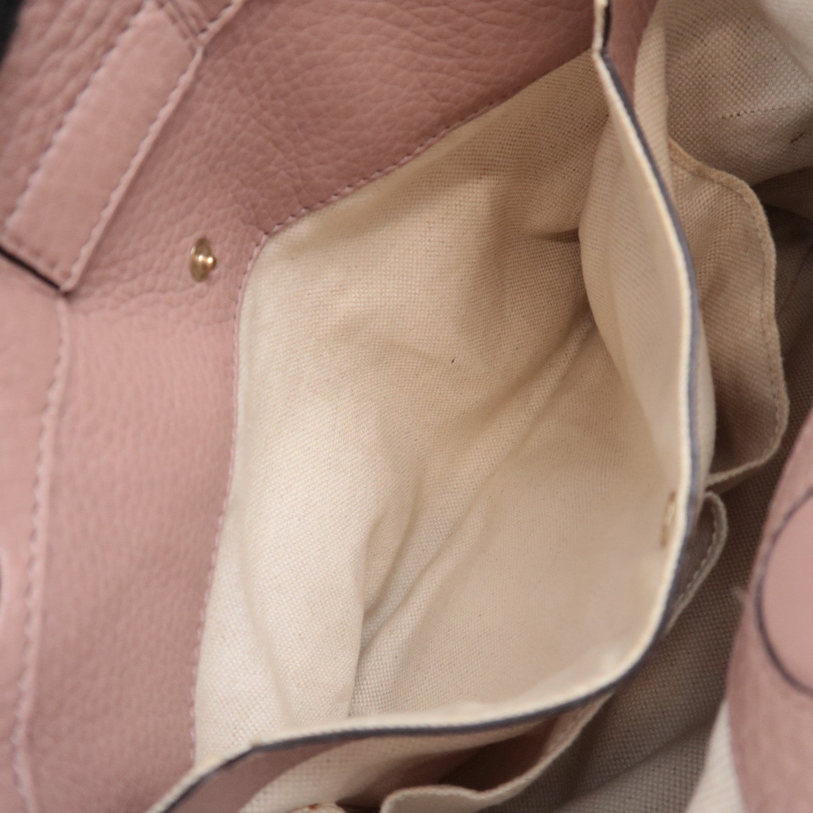 GUCCI Bamboo Shopper Small 2Way Leather Handbag Pink Beige 336032