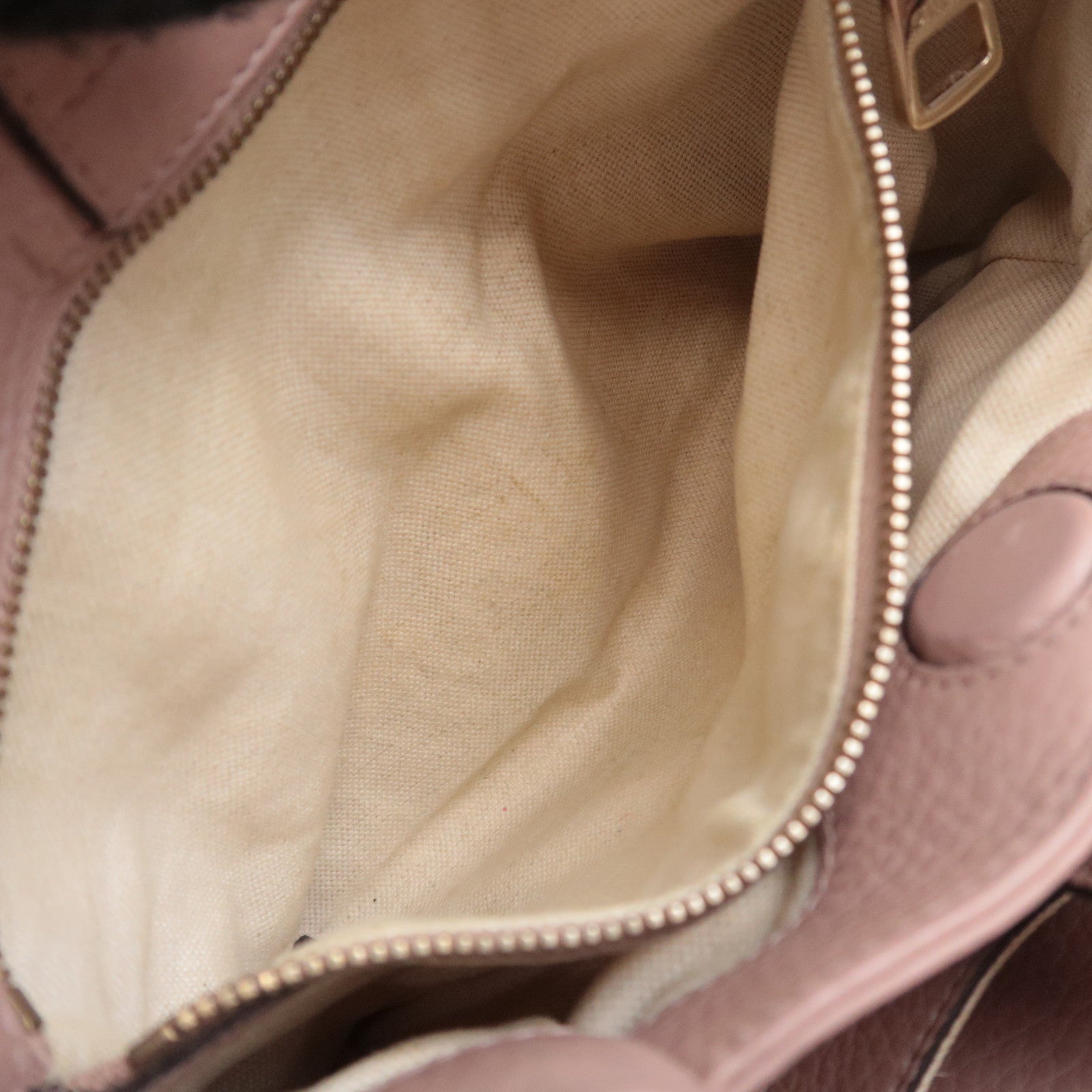 GUCCI Bamboo Shopper Small 2Way Leather Handbag Pink Beige 336032