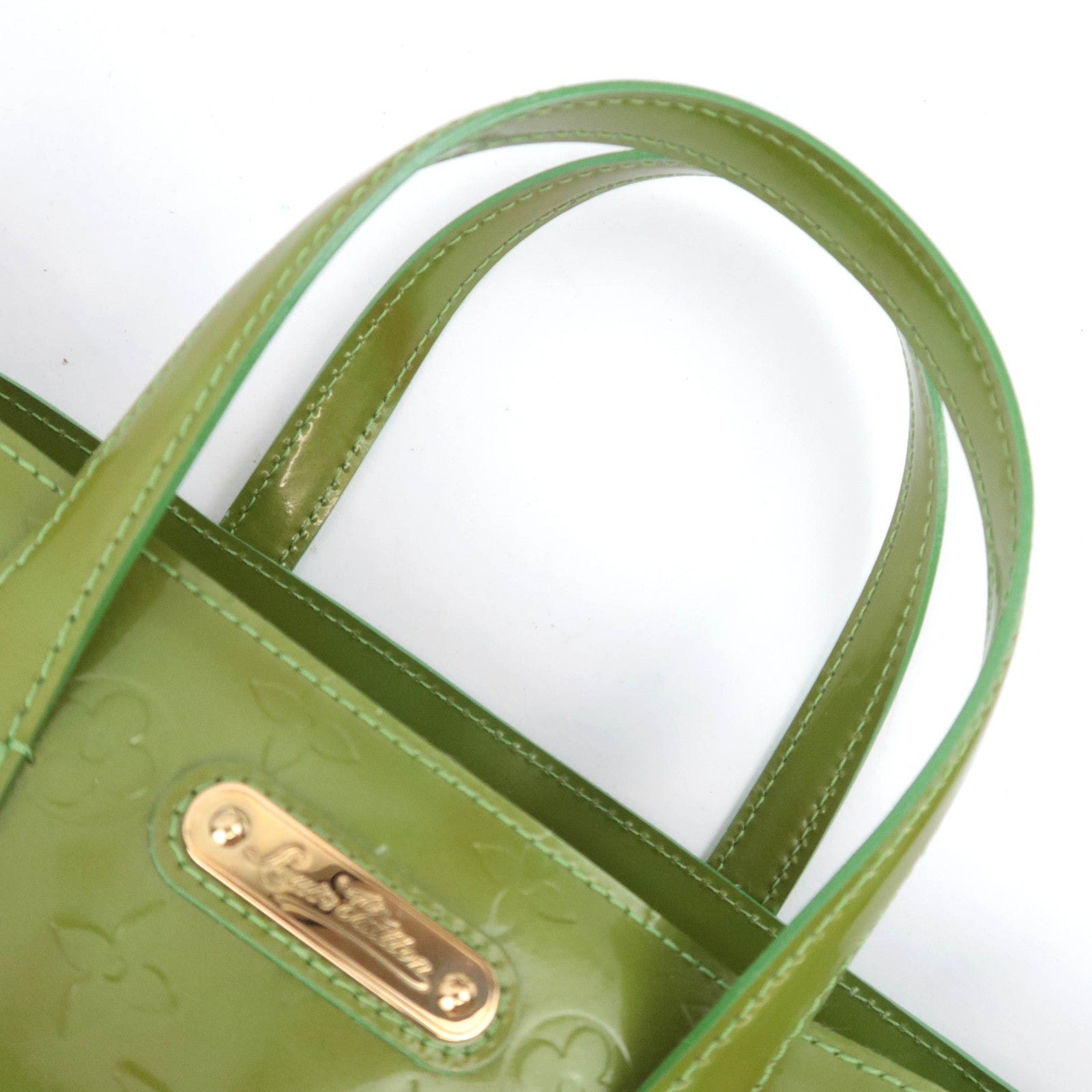 Louis Vuitton Monogram Vernis Wilshire PM Handbag Vert Tonic M93645