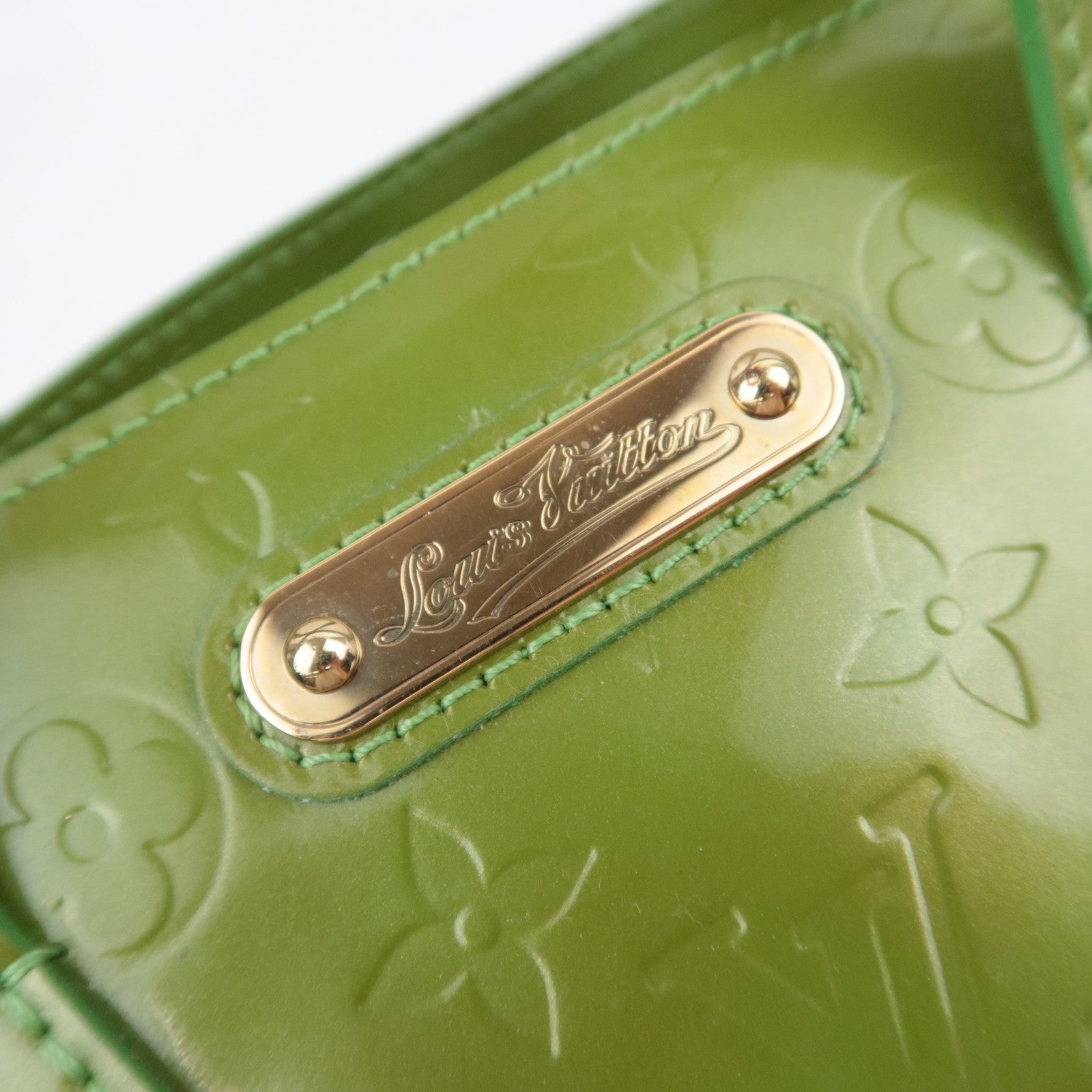 Louis Vuitton Monogram Vernis Wilshire PM Handbag Vert Tonic M93645