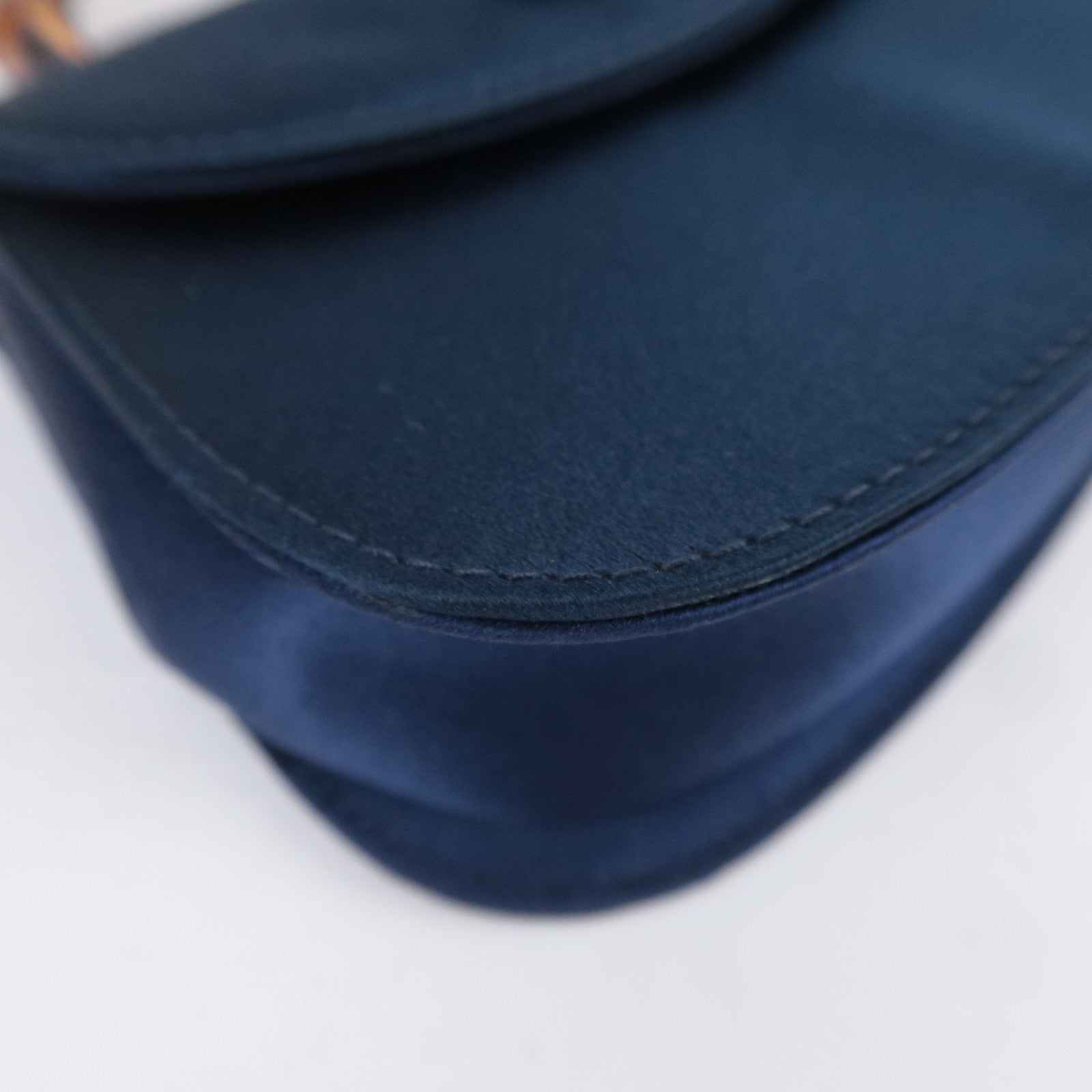 GUCCI Bamboo Mini Satin Handbag Navy 005.109.0259