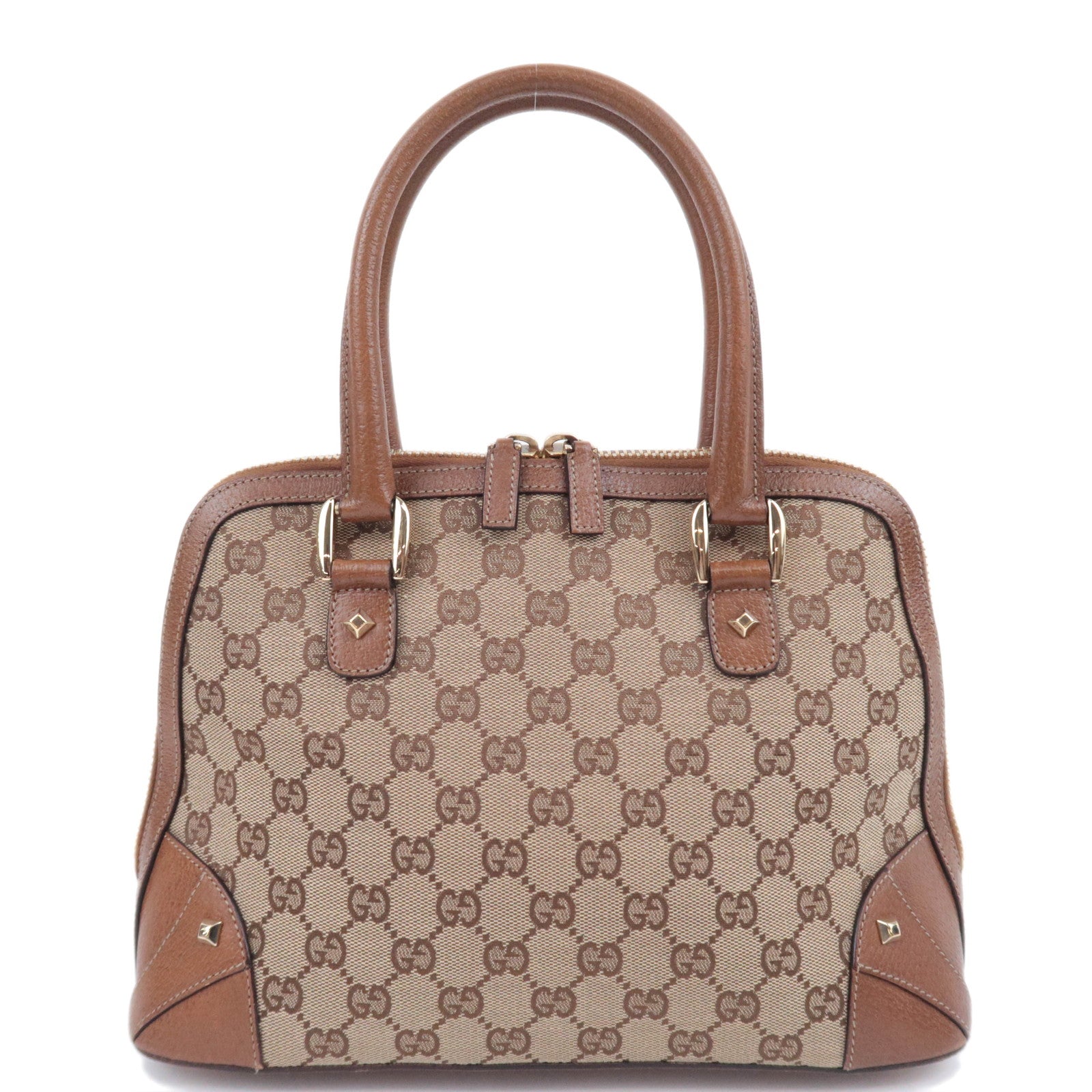 GUCCI GG Canvas Handbag Beige Brown 13102391209