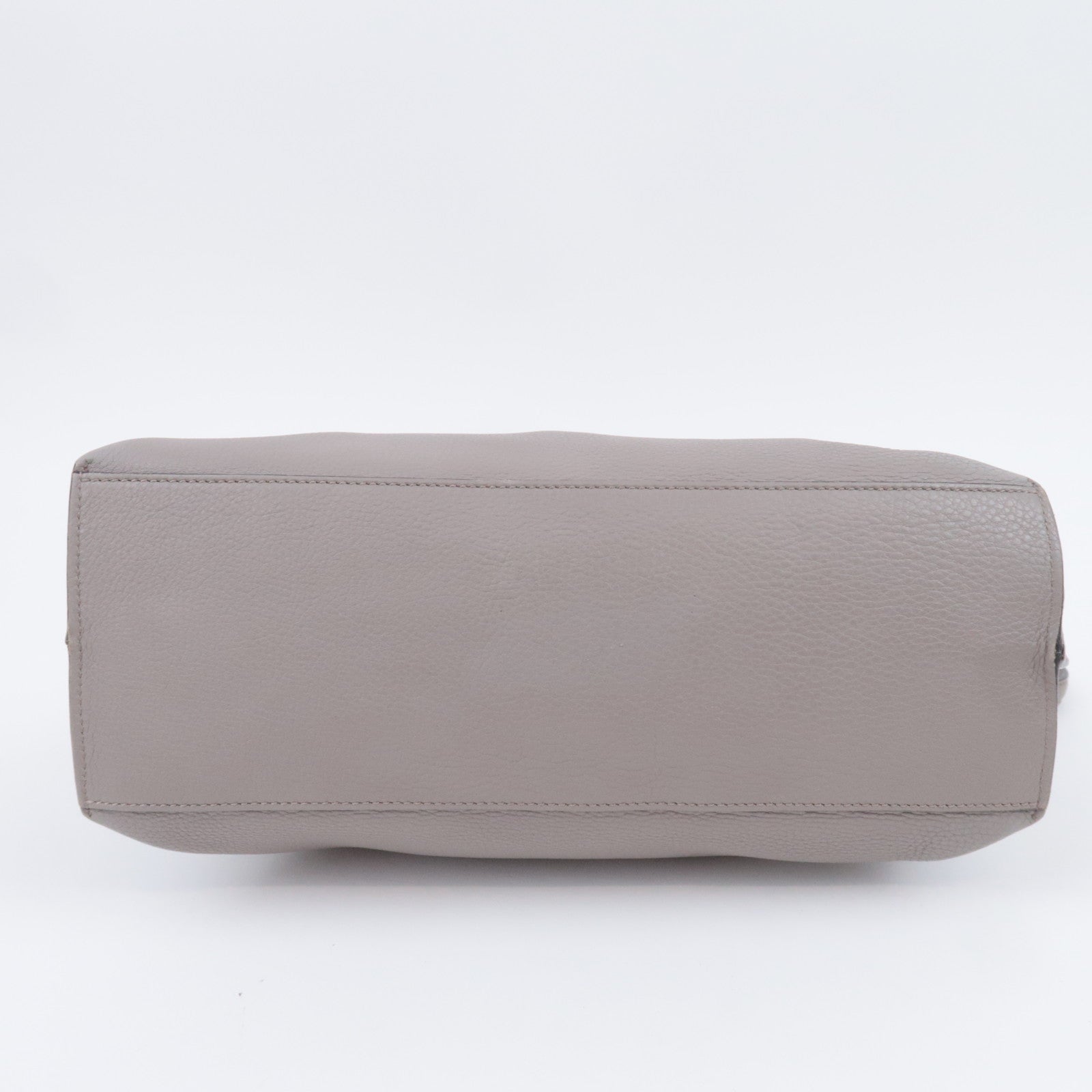 GUCCI Bamboo Daily 2Way Leather Shoulder Bag Gray 392013