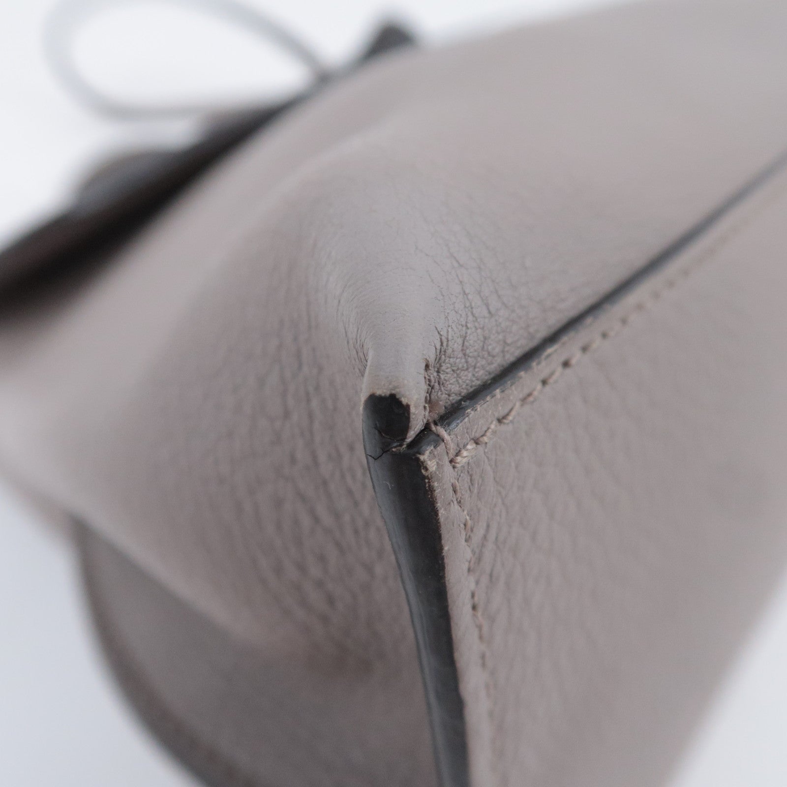 GUCCI Bamboo Daily 2Way Leather Shoulder Bag Gray 392013