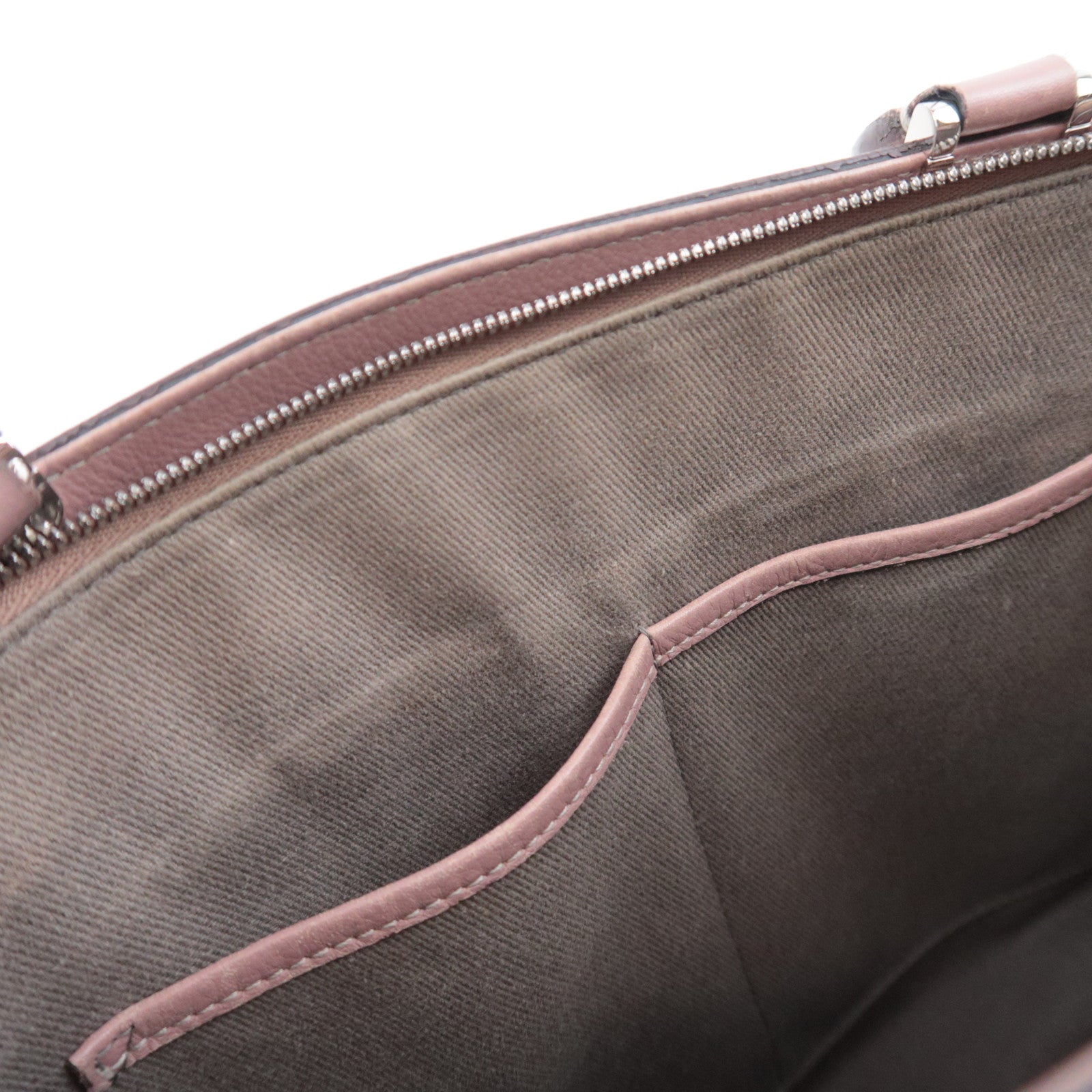 Cartier C de Cartier SM Leather Handbag 2Way Shoulder Bag Pink Beige