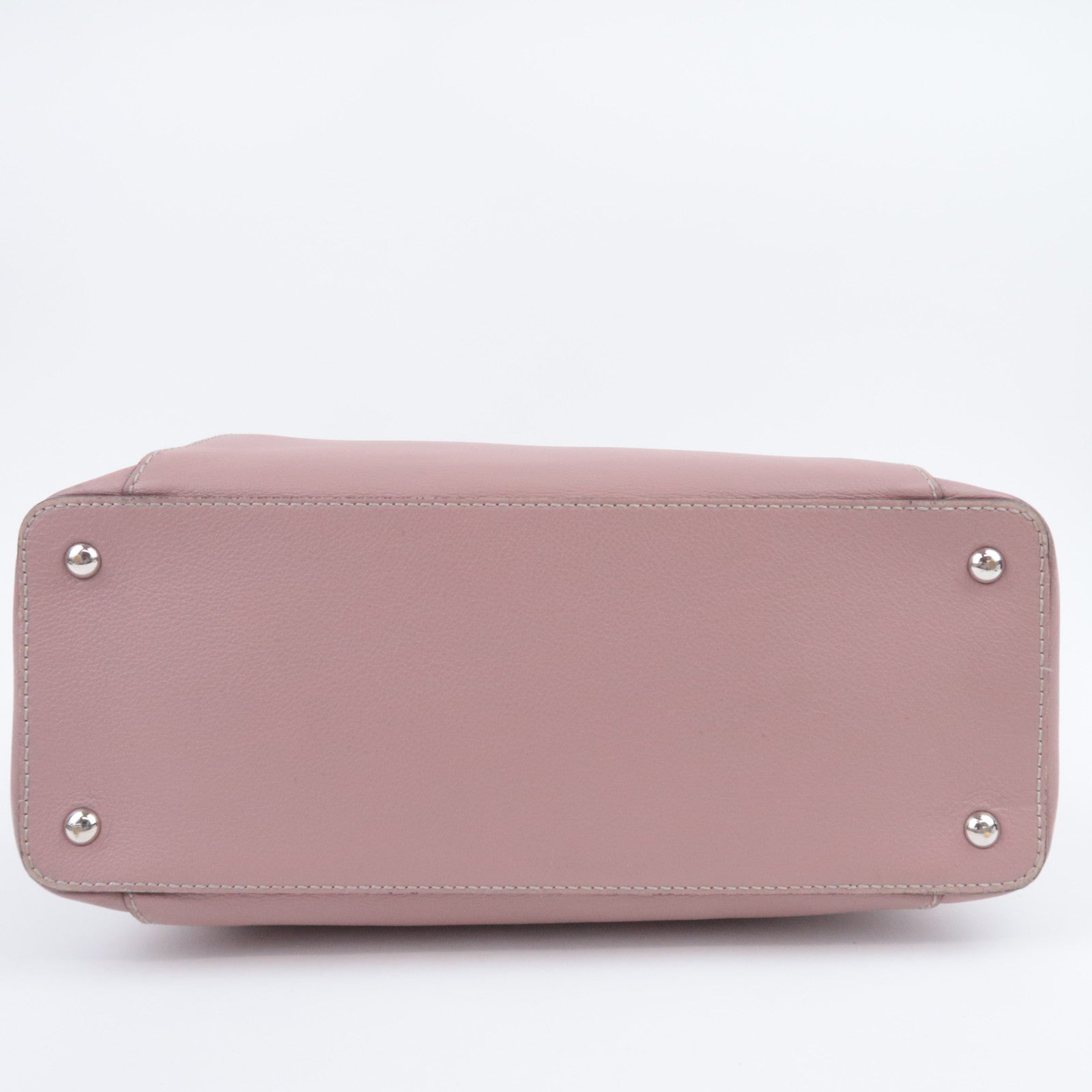 Cartier C de Cartier SM Leather Handbag 2Way Shoulder Bag Pink Beige