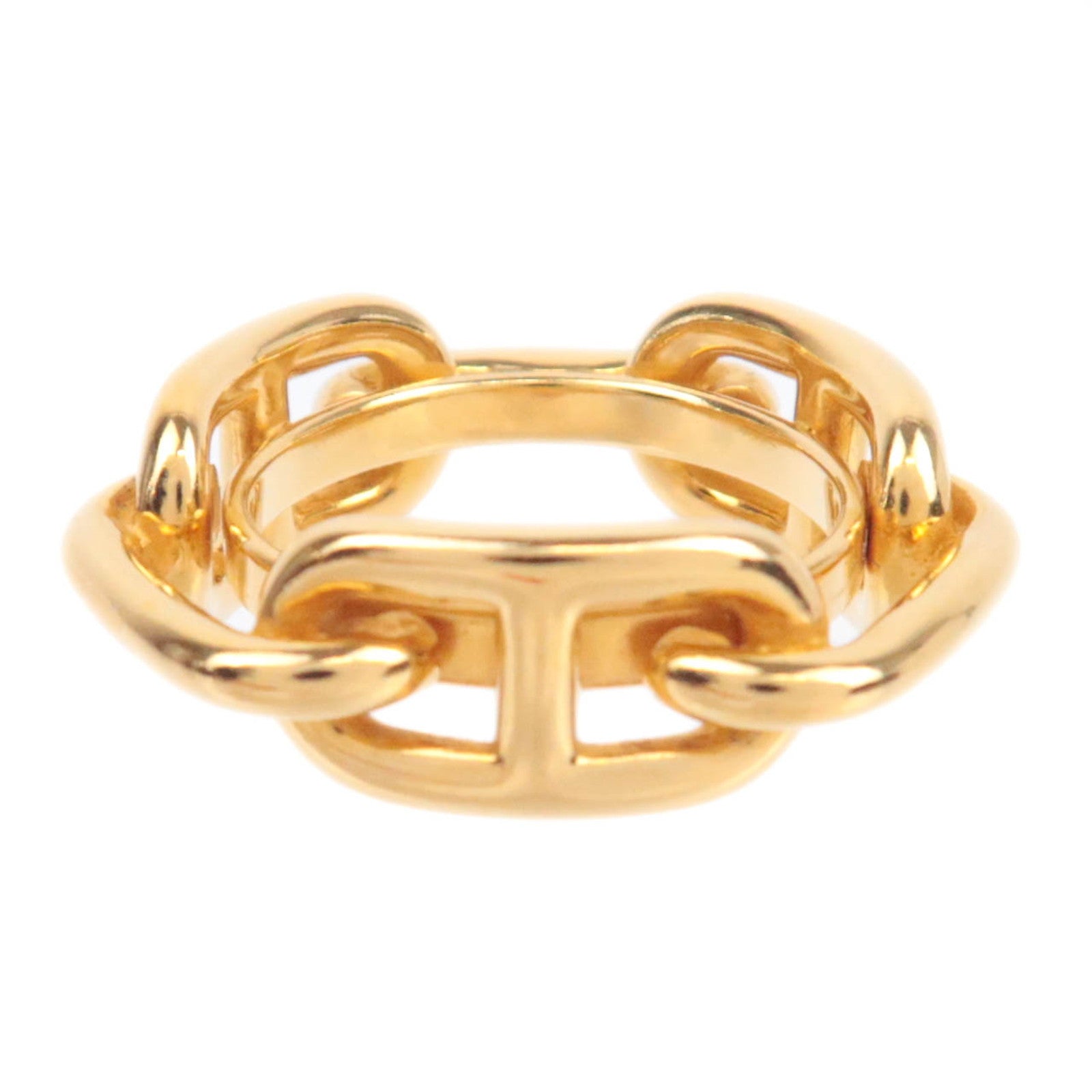 HERMES Chaine D'Ancre Scarf Ring Gold Color91215