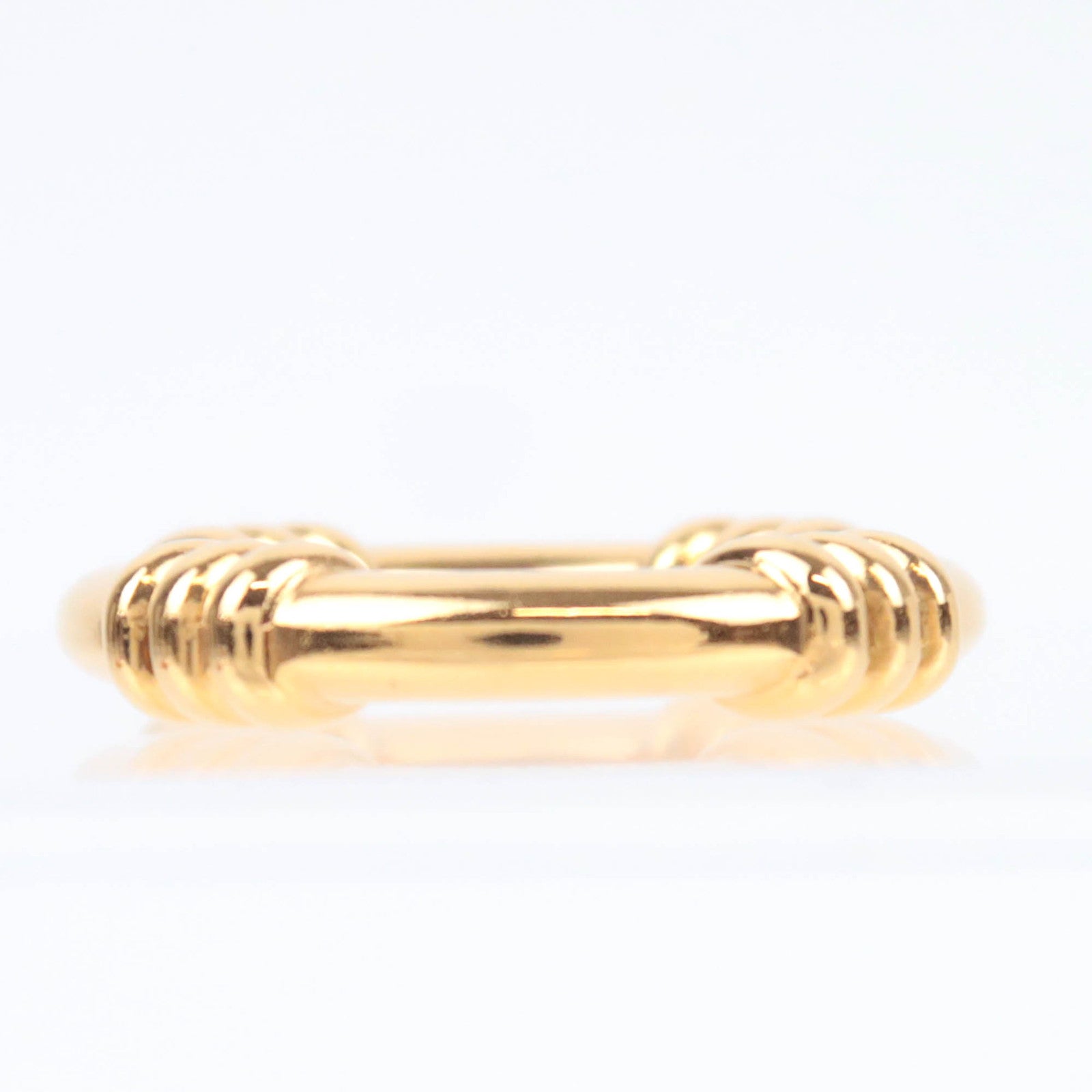HERMES Bouee Scarf Ring Gold Color