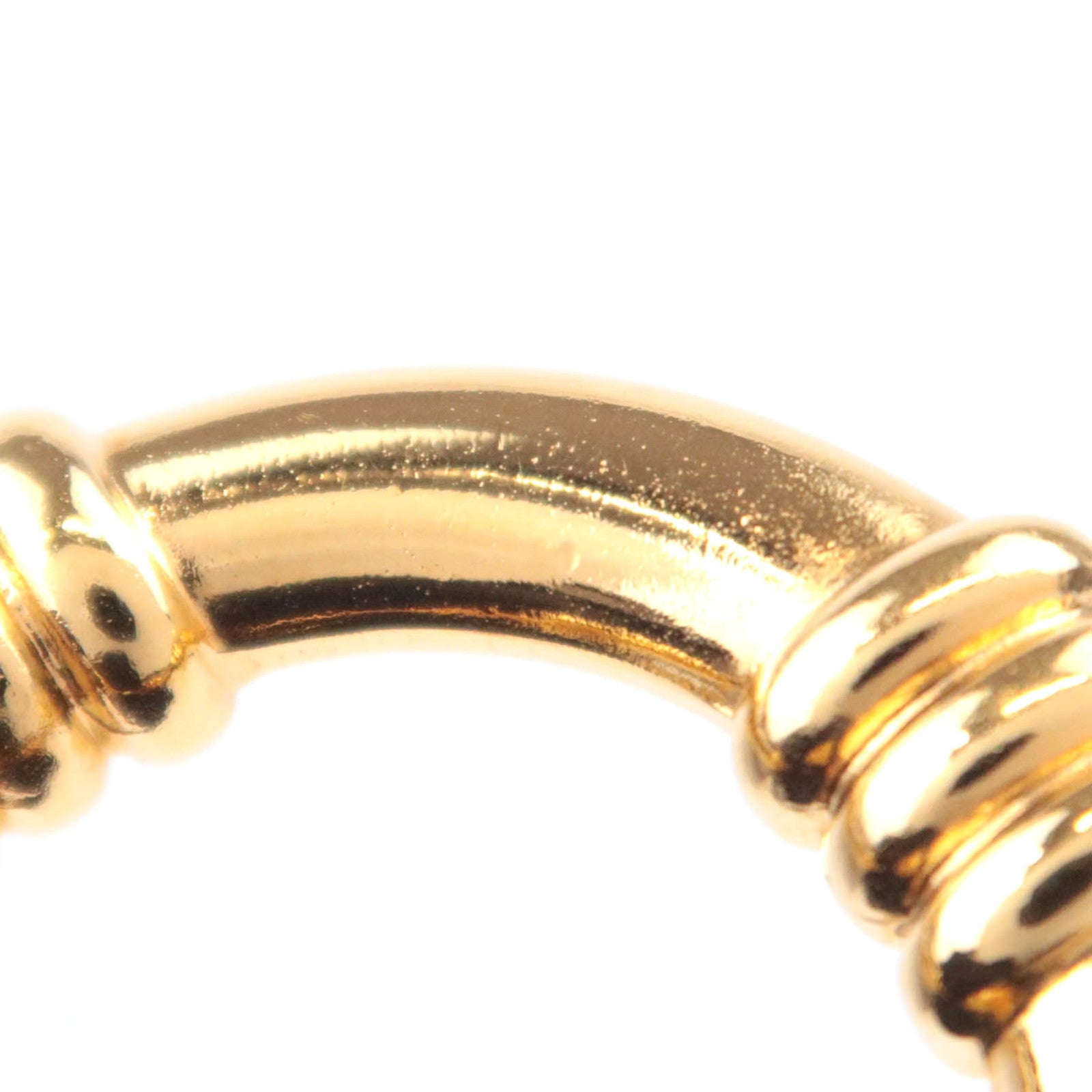 HERMES Bouee Scarf Ring Gold Color