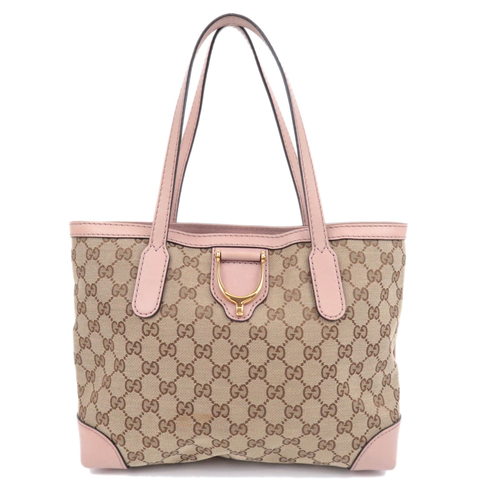 GUCCI GG Canvas Tote Bag Pink Beige Pink 30860491227