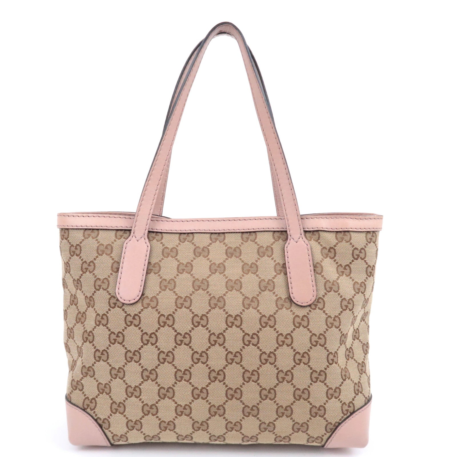 GUCCI GG Canvas Tote Bag Pink Beige Pink 308604