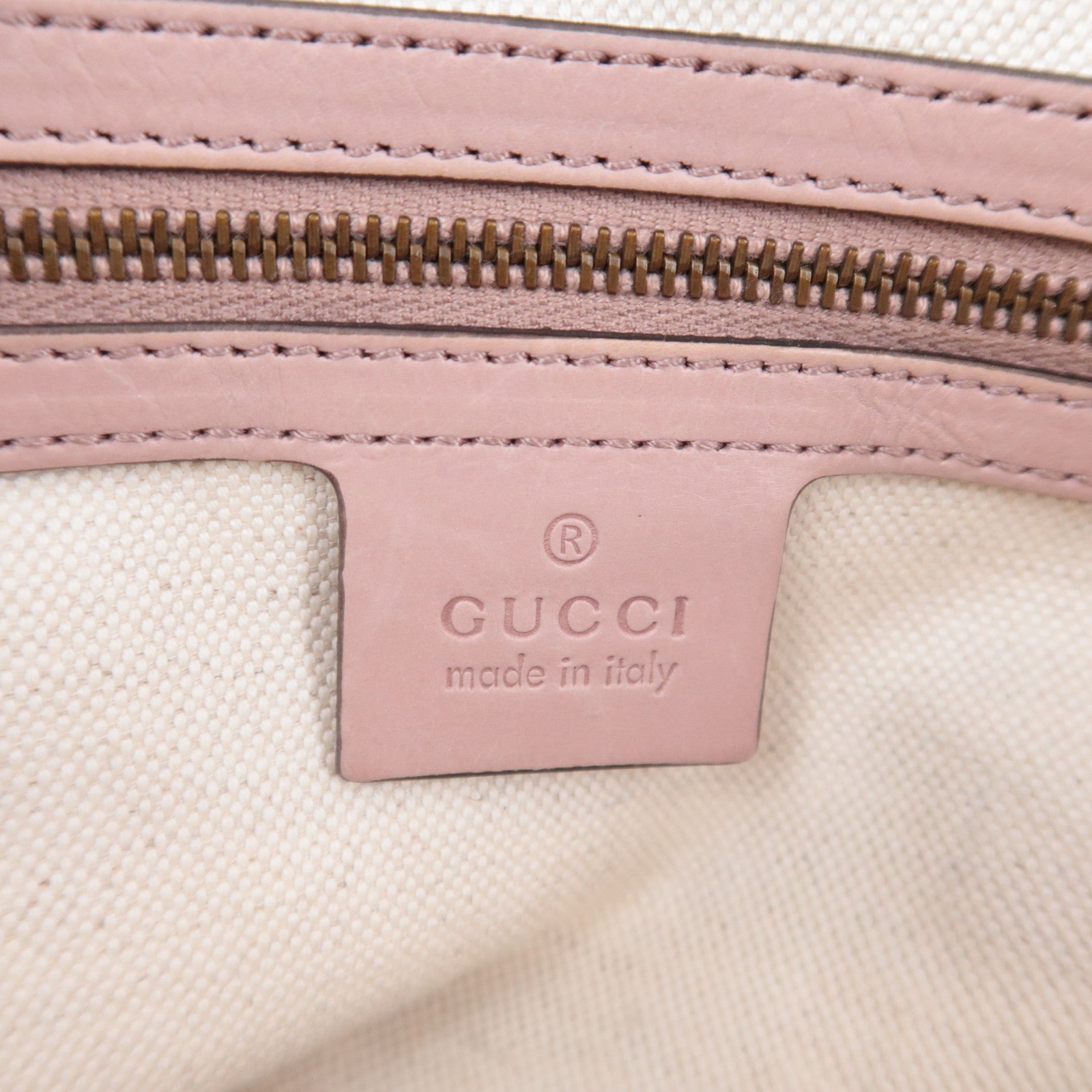 GUCCI GG Canvas Tote Bag Pink Beige Pink 308604