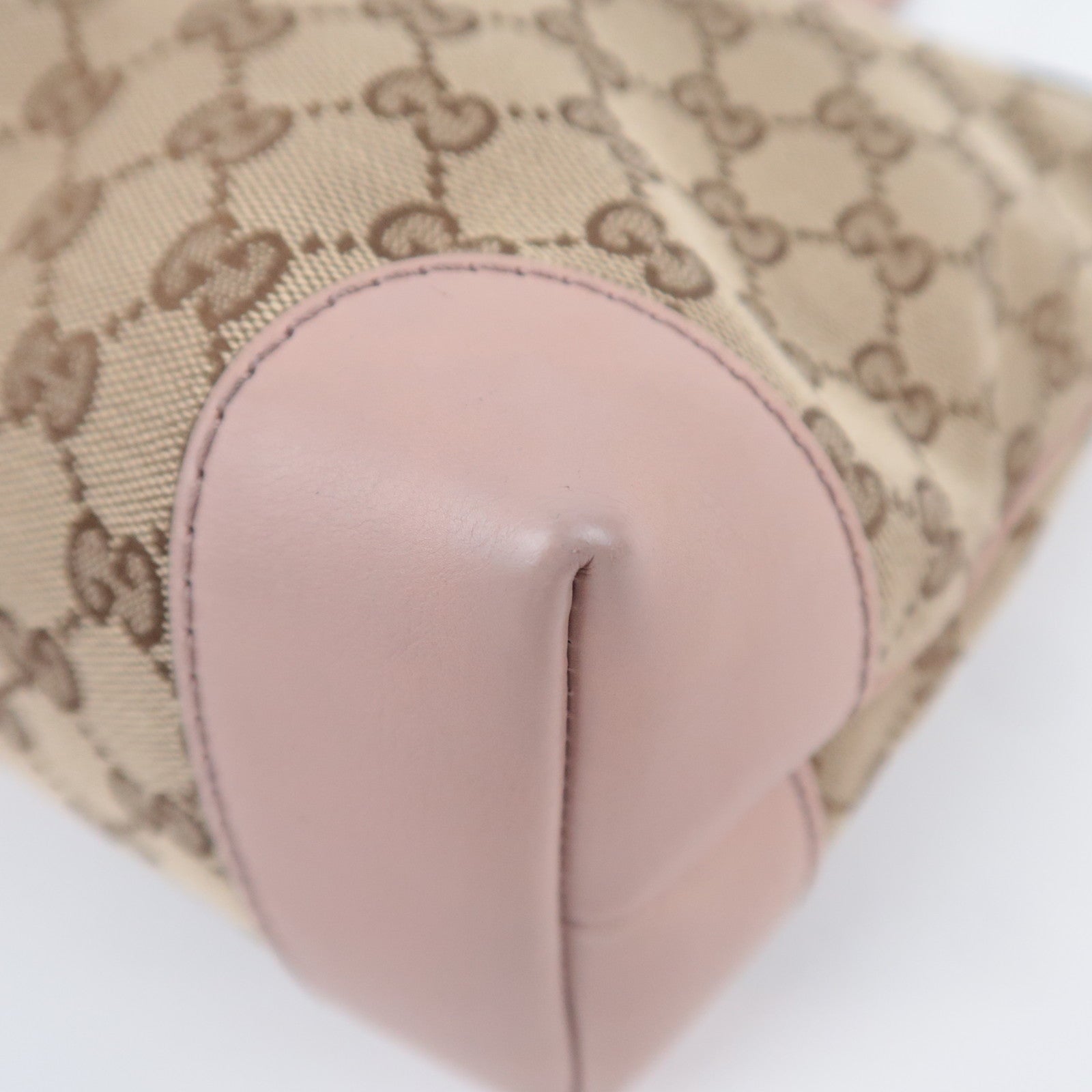 GUCCI GG Canvas Tote Bag Pink Beige Pink 308604