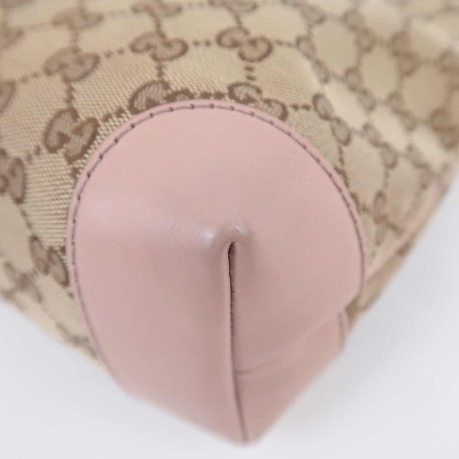 GUCCI GG Canvas Tote Bag Pink Beige Pink 308604