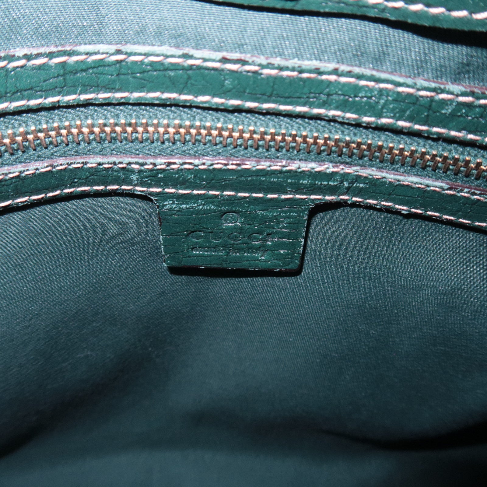 GUCCI Horsebit GG Canvas Shoulder Bag Beige Green 137388