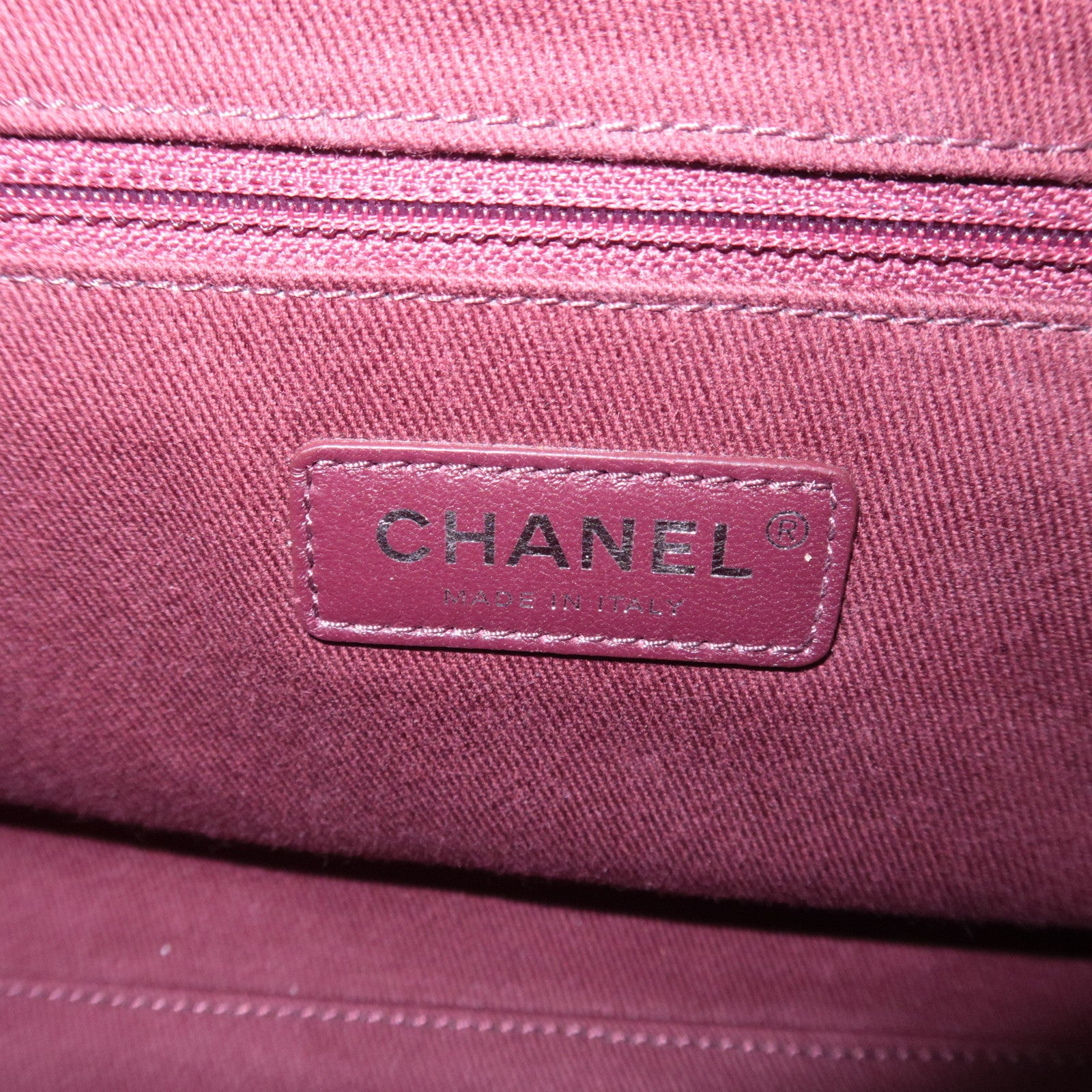 CHANEL Matelasse Small Boy Shopper 2Way Chain Shoulder Bag Aged Calfskin Greige