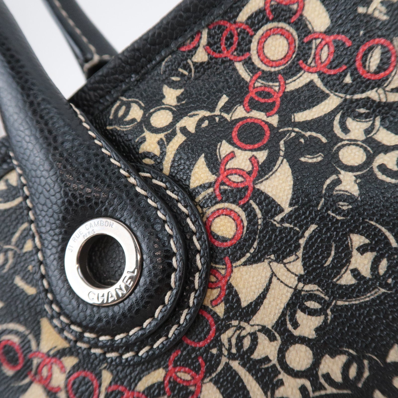 CHANEL Coco Travel PVC Leather Tote Bag