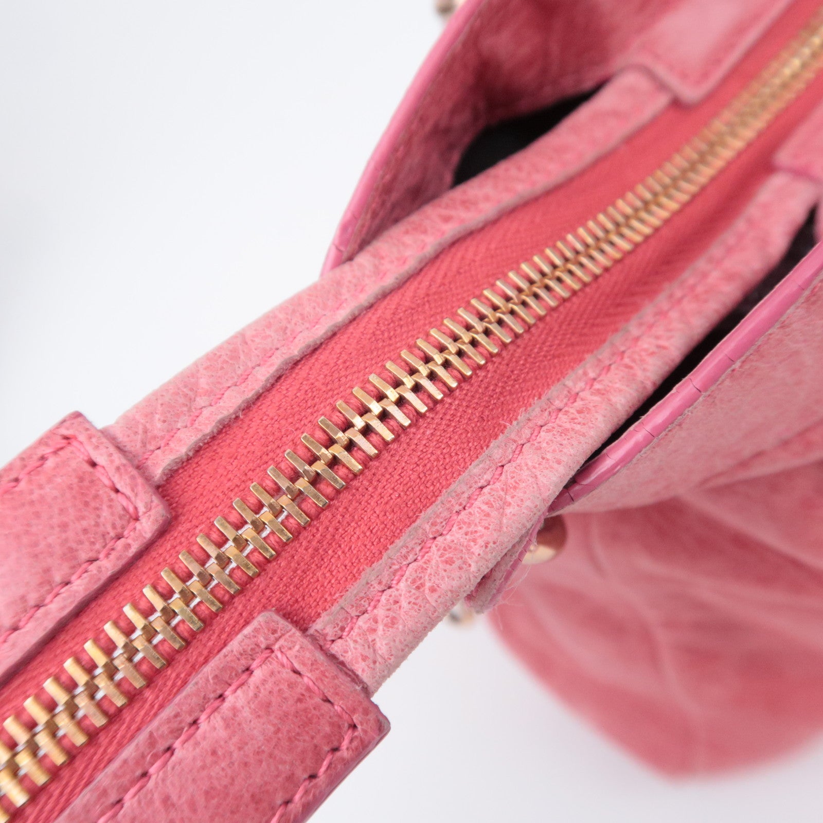BALENCIAGA The Giant Town 2Way Leather Handbag Pink 240578