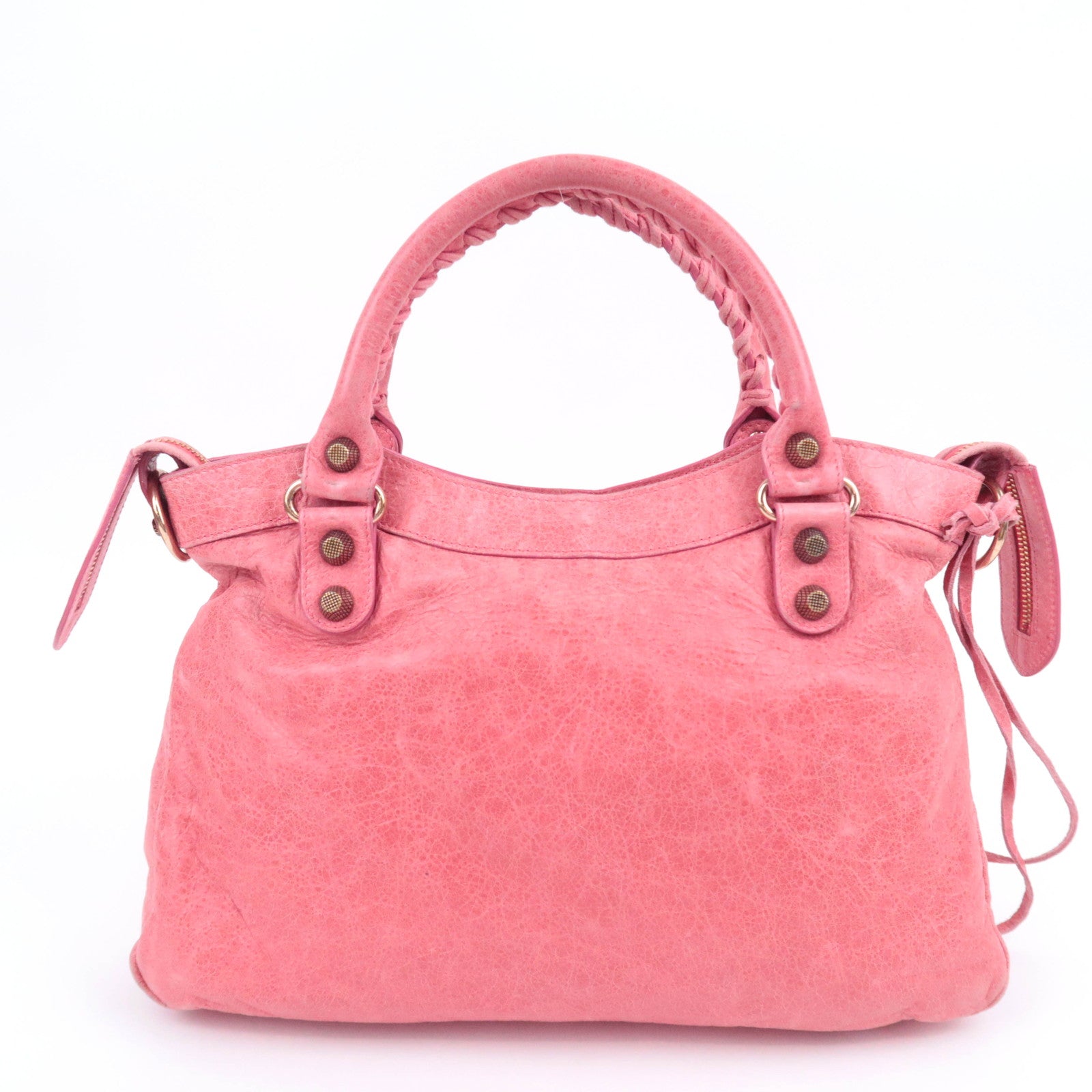 BALENCIAGA The Giant Town 2Way Leather Handbag Pink 240578