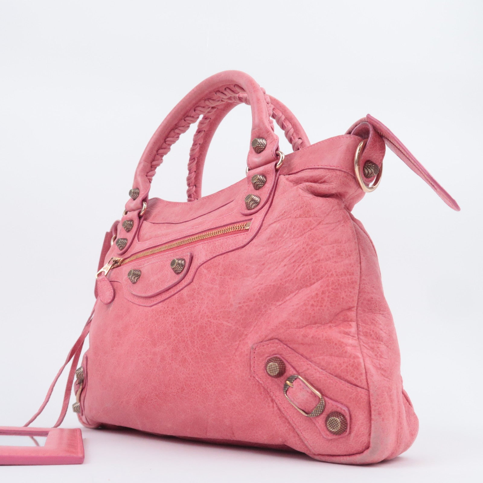 BALENCIAGA The Giant Town 2Way Leather Handbag Pink 240578