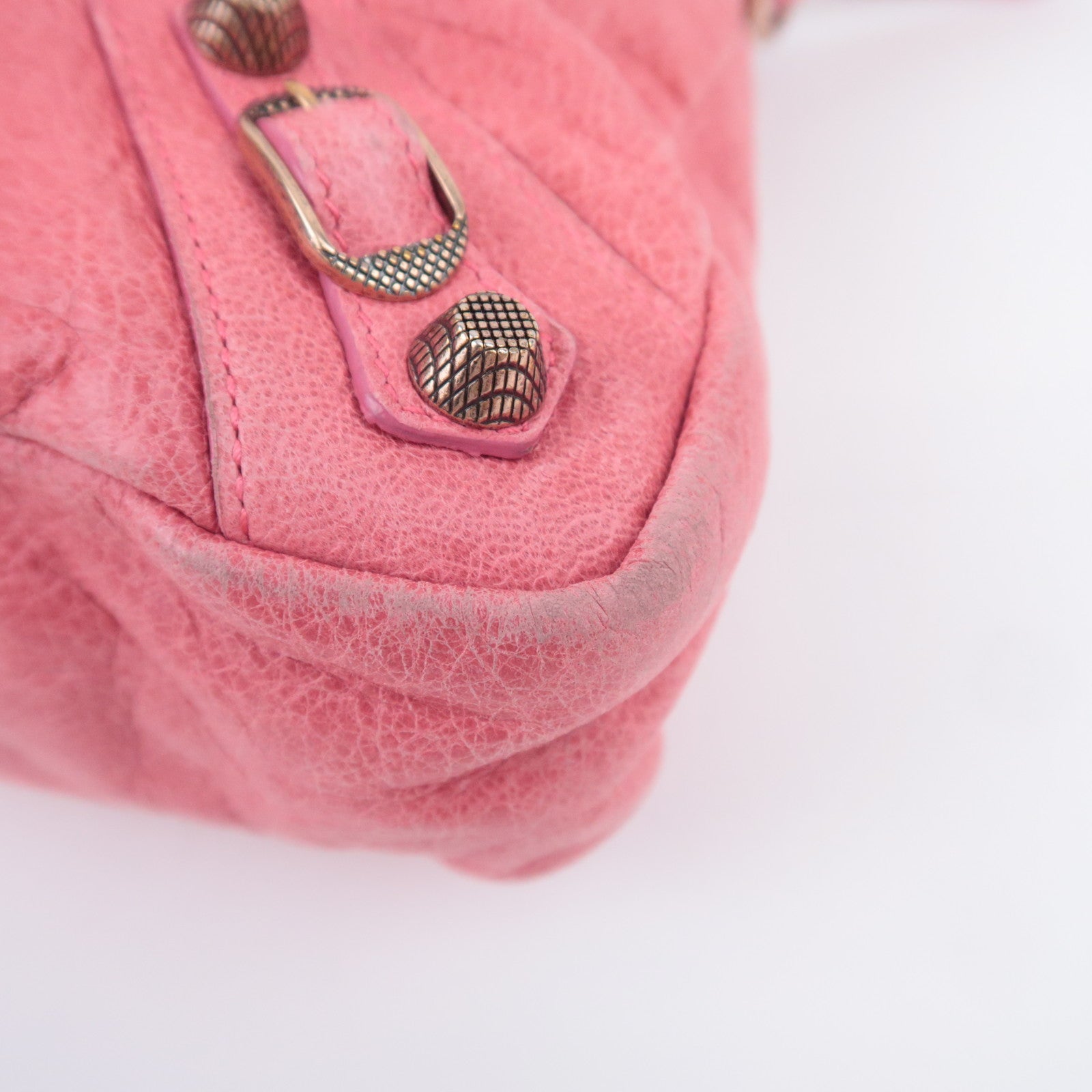 BALENCIAGA The Giant Town 2Way Leather Handbag Pink 240578