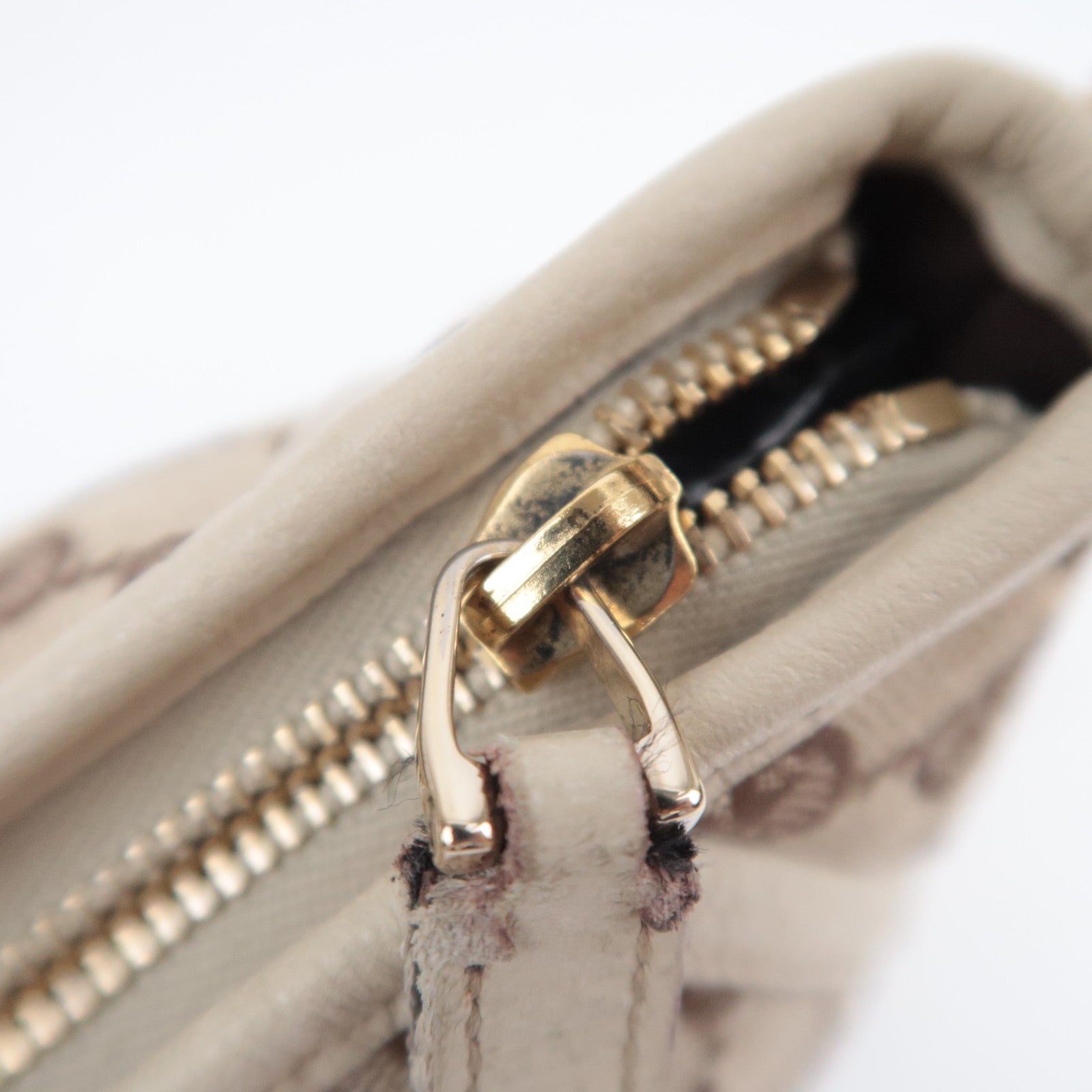 GUCCI Abby GG Canvas Shoulder Bag Beige Ivory 130939