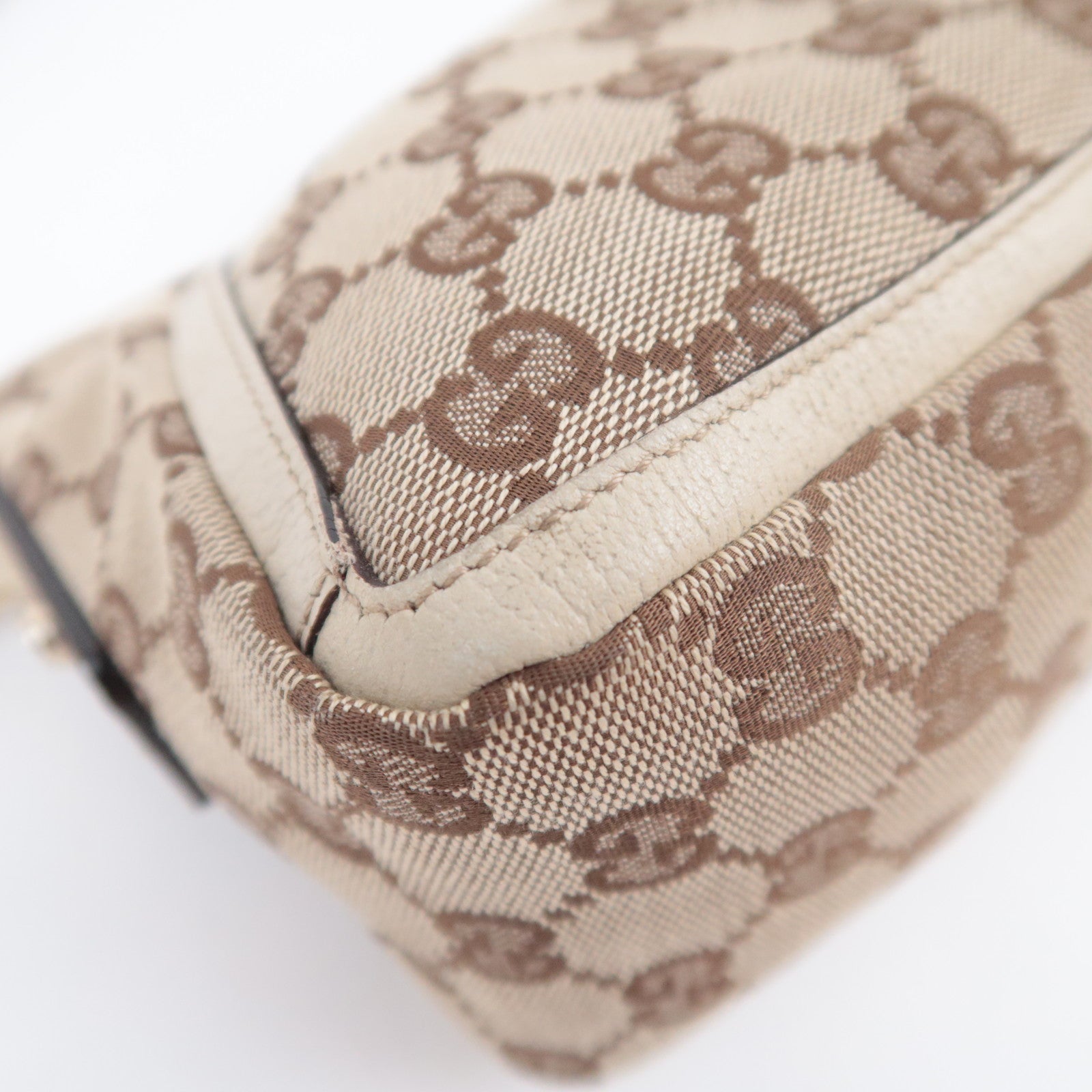 GUCCI Abby GG Canvas Shoulder Bag Beige Ivory 130939
