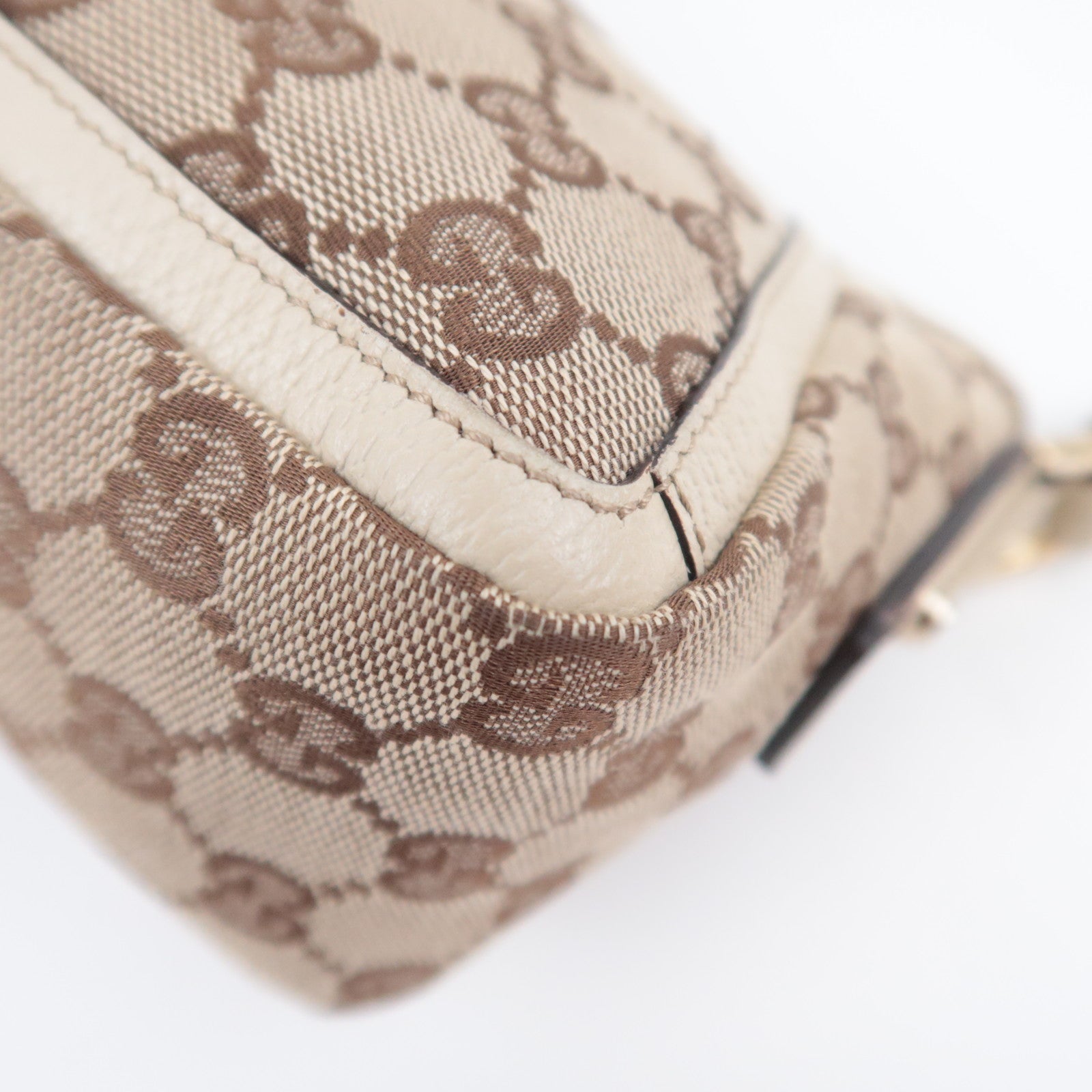 GUCCI Abby GG Canvas Shoulder Bag Beige Ivory 130939