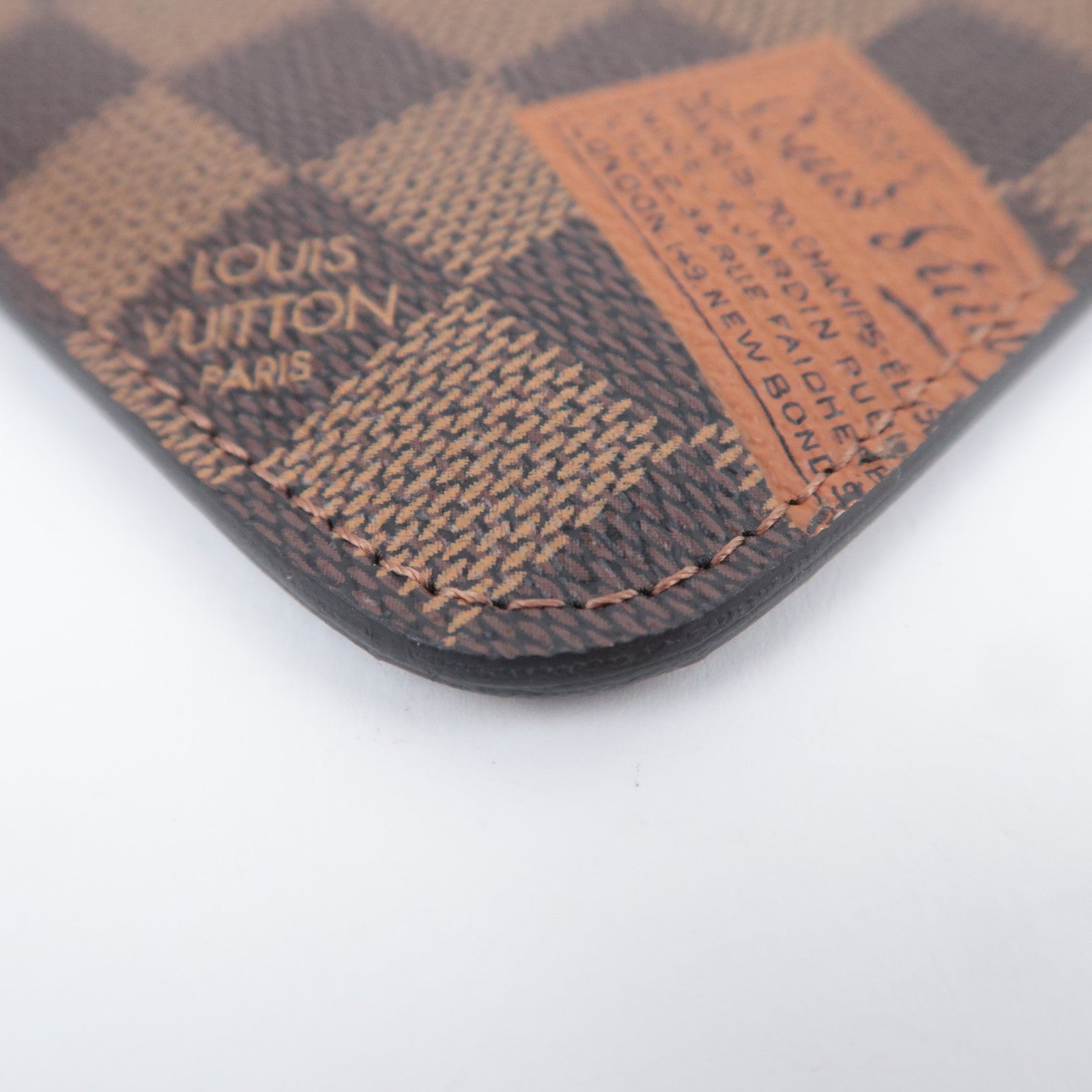 Louis Vuitton Damier Label Collection Pochette Cles NM Coin Case N63086