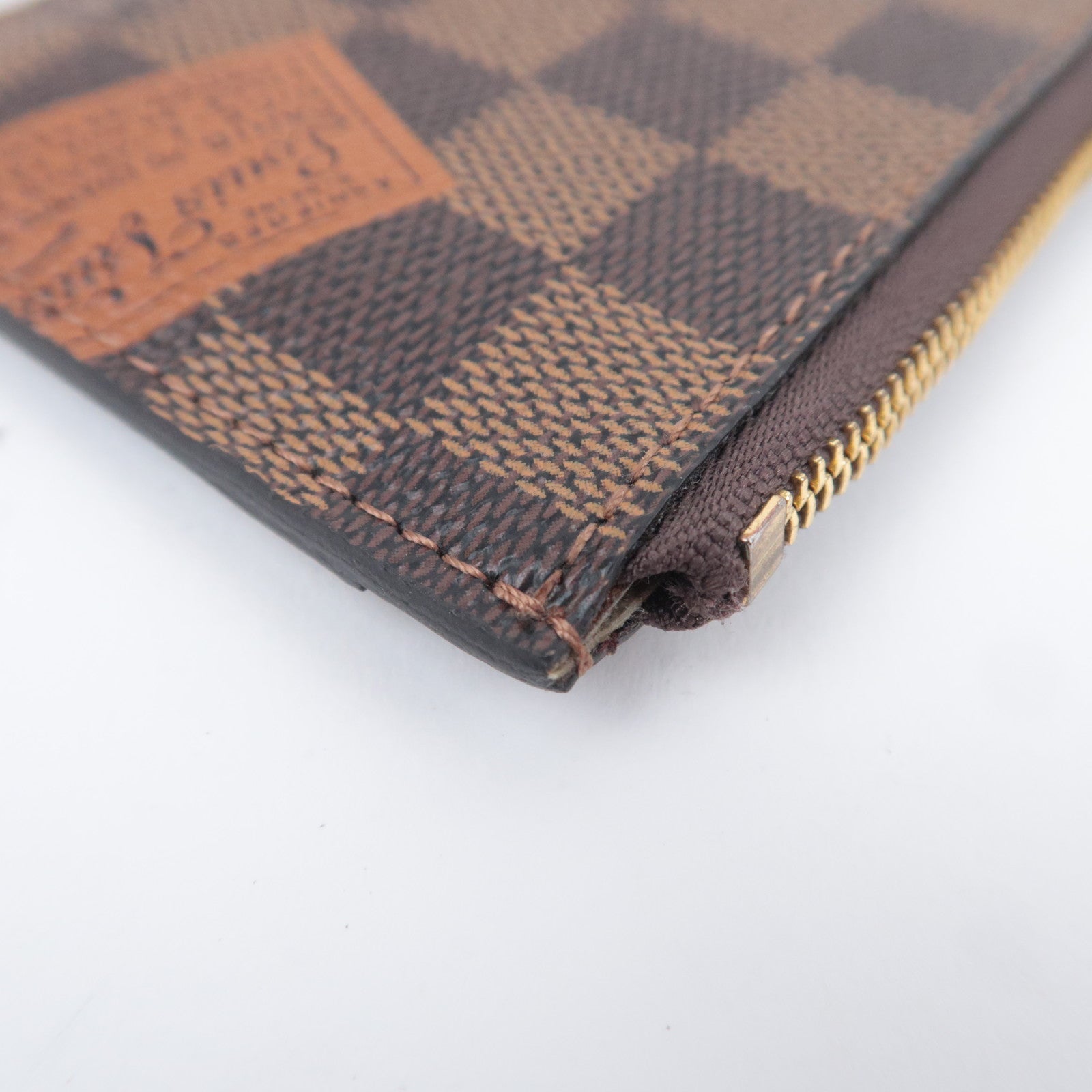Louis Vuitton Damier Label Collection Pochette Cles NM Coin Case N63086