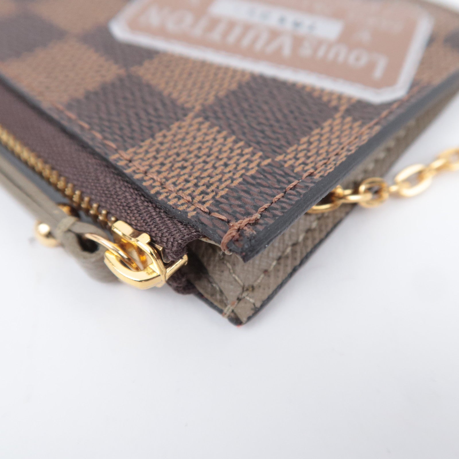 Louis Vuitton Damier Label Collection Pochette Cles NM Coin Case N63086